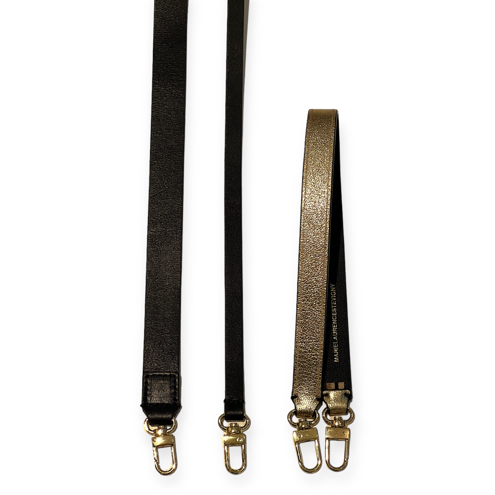 Straps kit 2 -black leather and gold hardware-Marielaurencestevigny.JPG.JPG