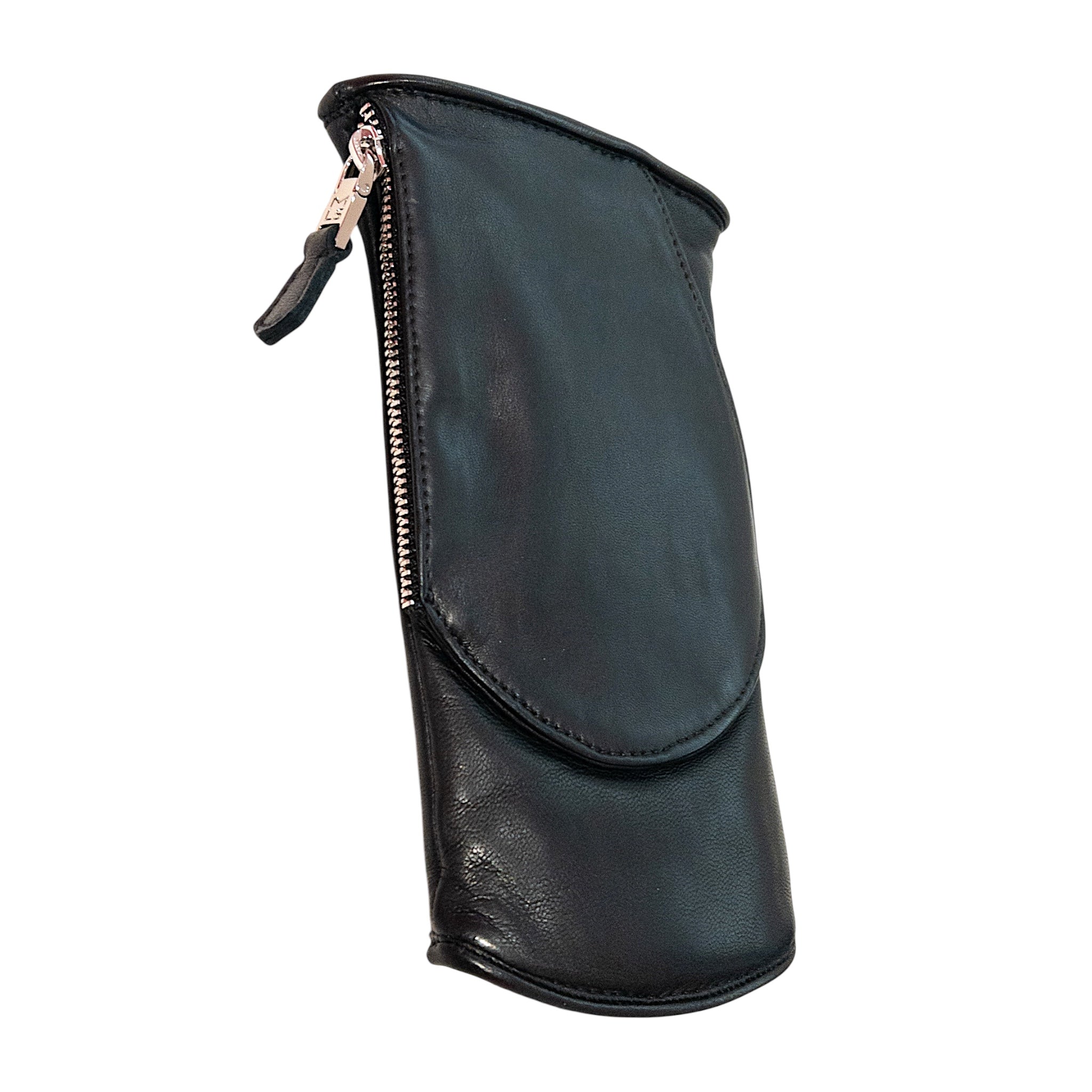 Pocket mittens - Black with silver trim