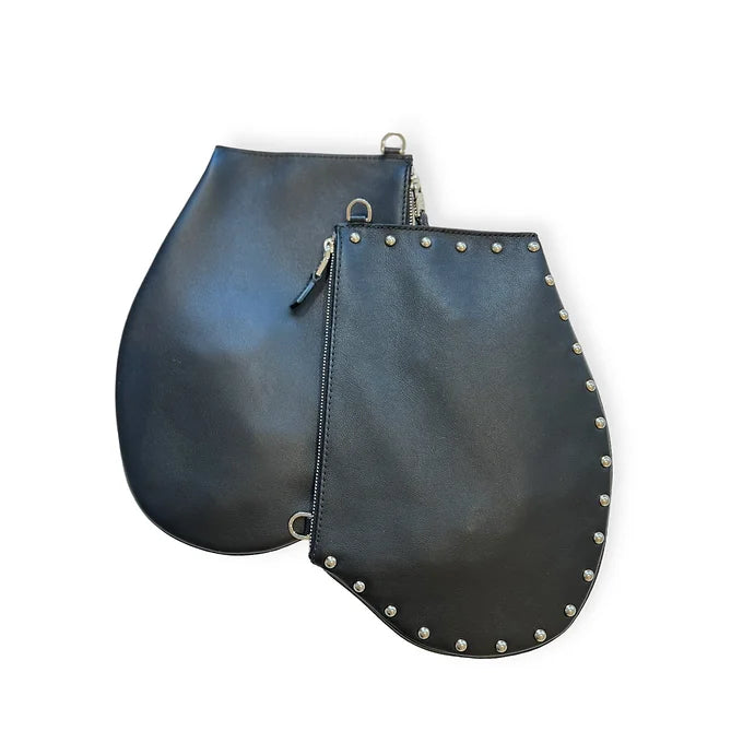 Pocket shoulder strap - Medium Zip - Black studded