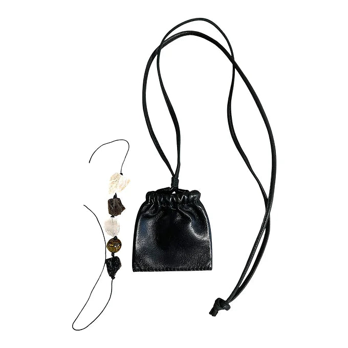 Pochette à lien de serrage - String mini - Noir