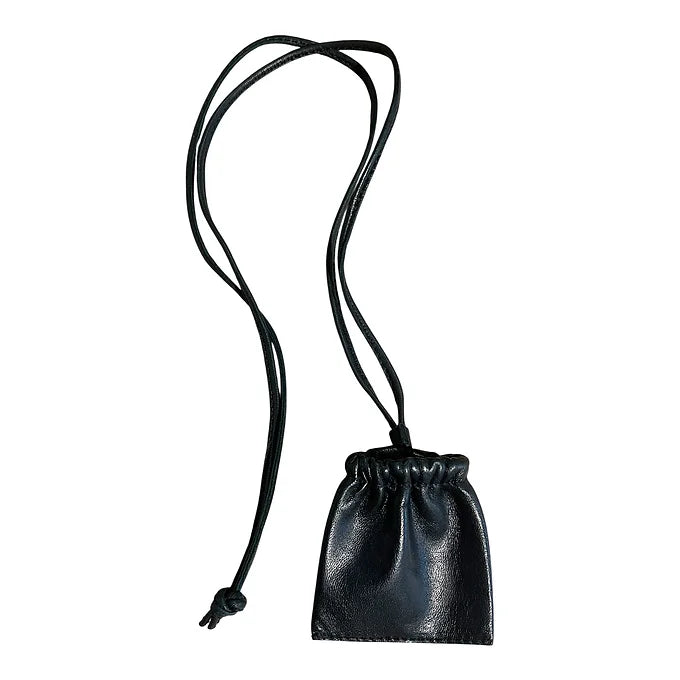 Pochette à lien de serrage - String mini - Noir