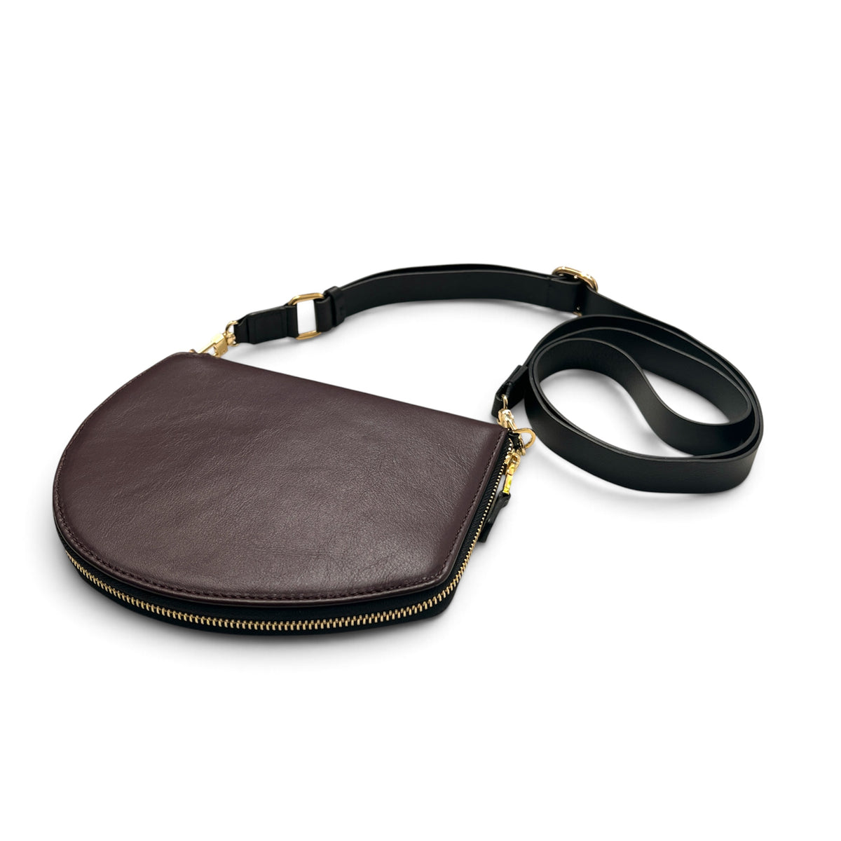 Pochette organisée - Pocket medium - Bordeaux et finitions dorées