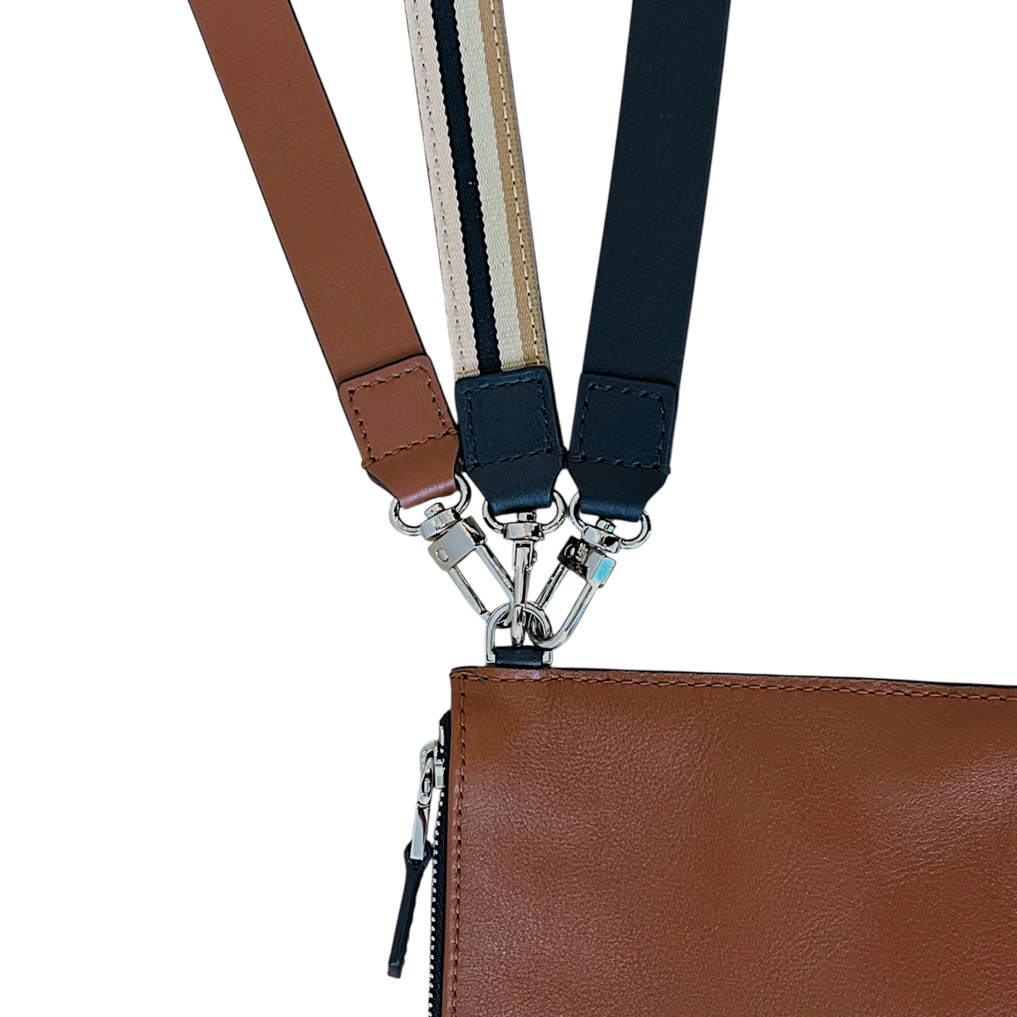 Pocket - Medium zip - Cognac and black