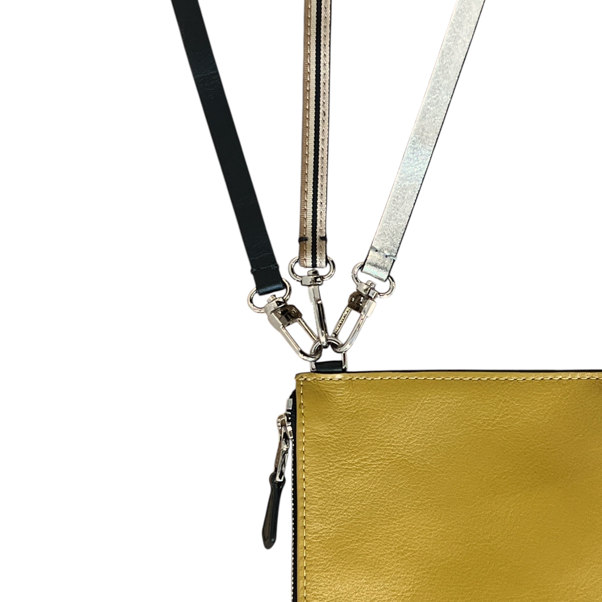 Pochette bandoulière - Zip medium - Jaune moutarde