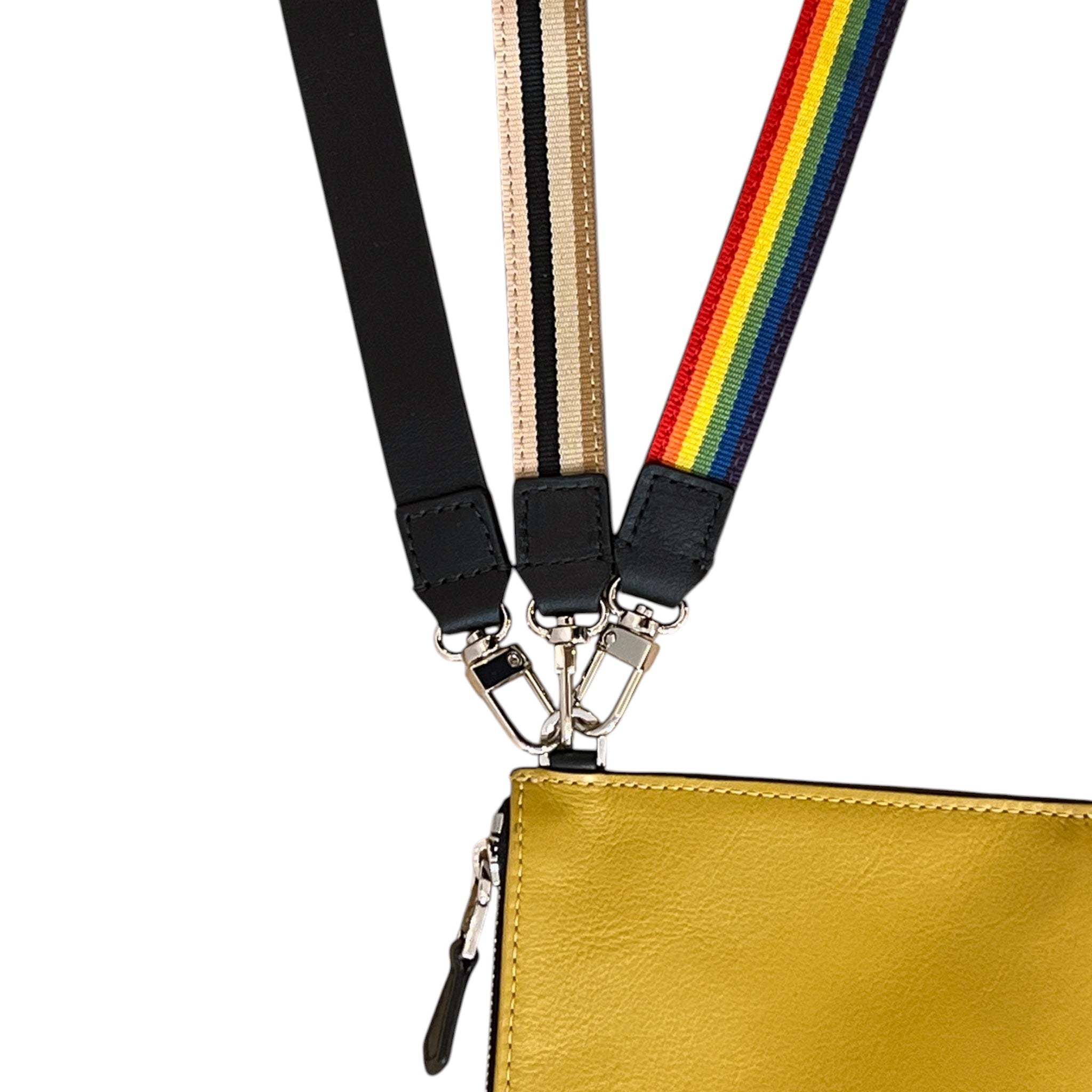 Pochette bandoulière - Zip medium - Jaune moutarde