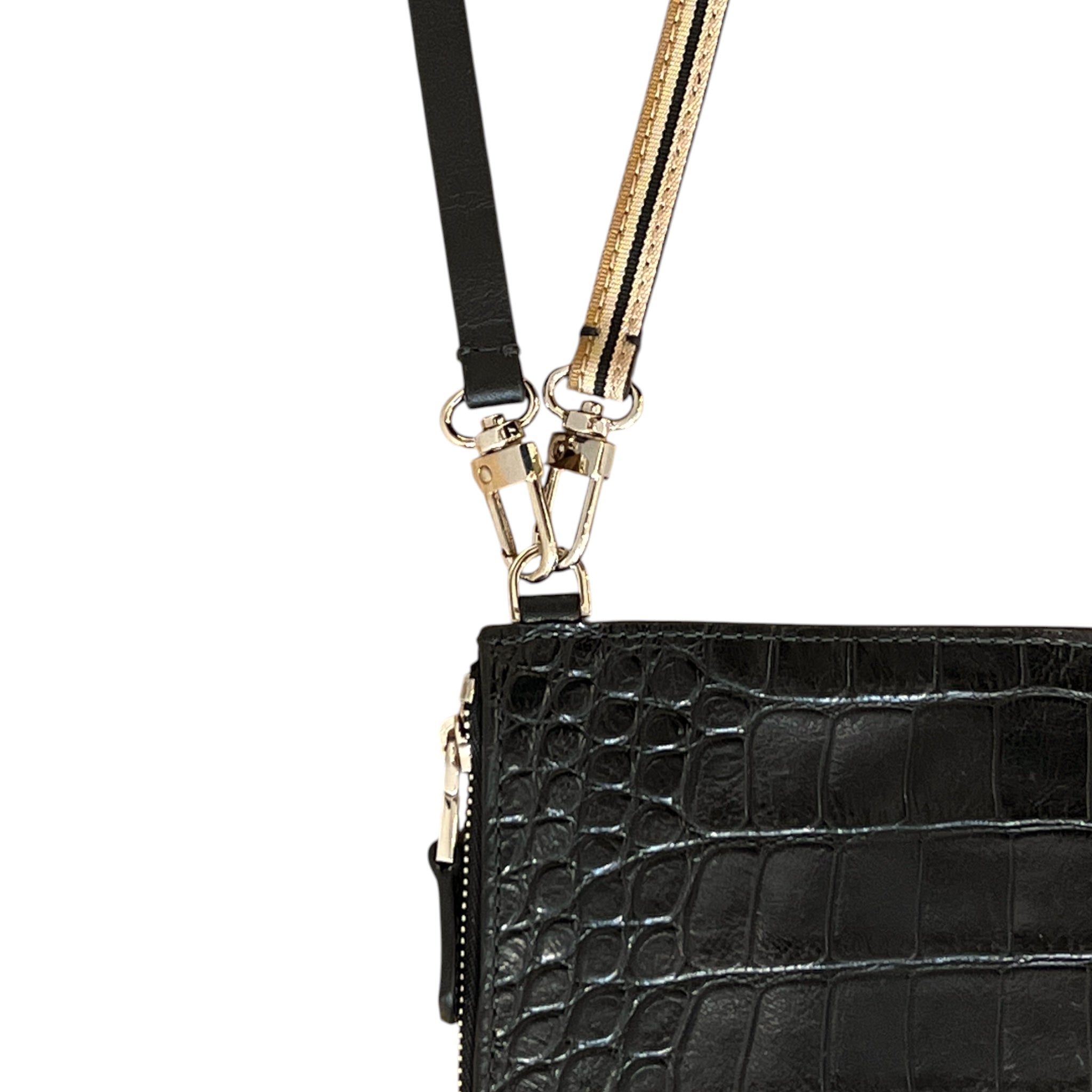 Pocket - Medium zip - Crocodile black