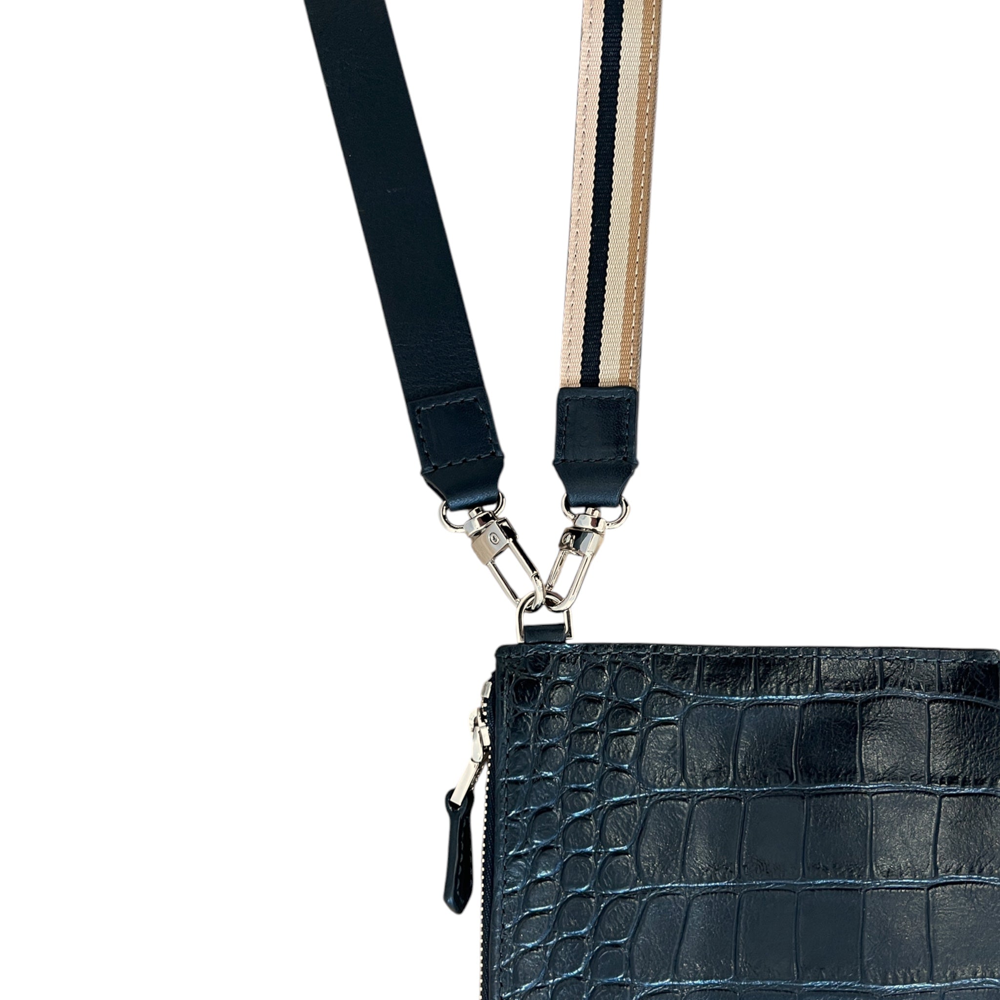 Pocket - Medium zip - Crocodile black