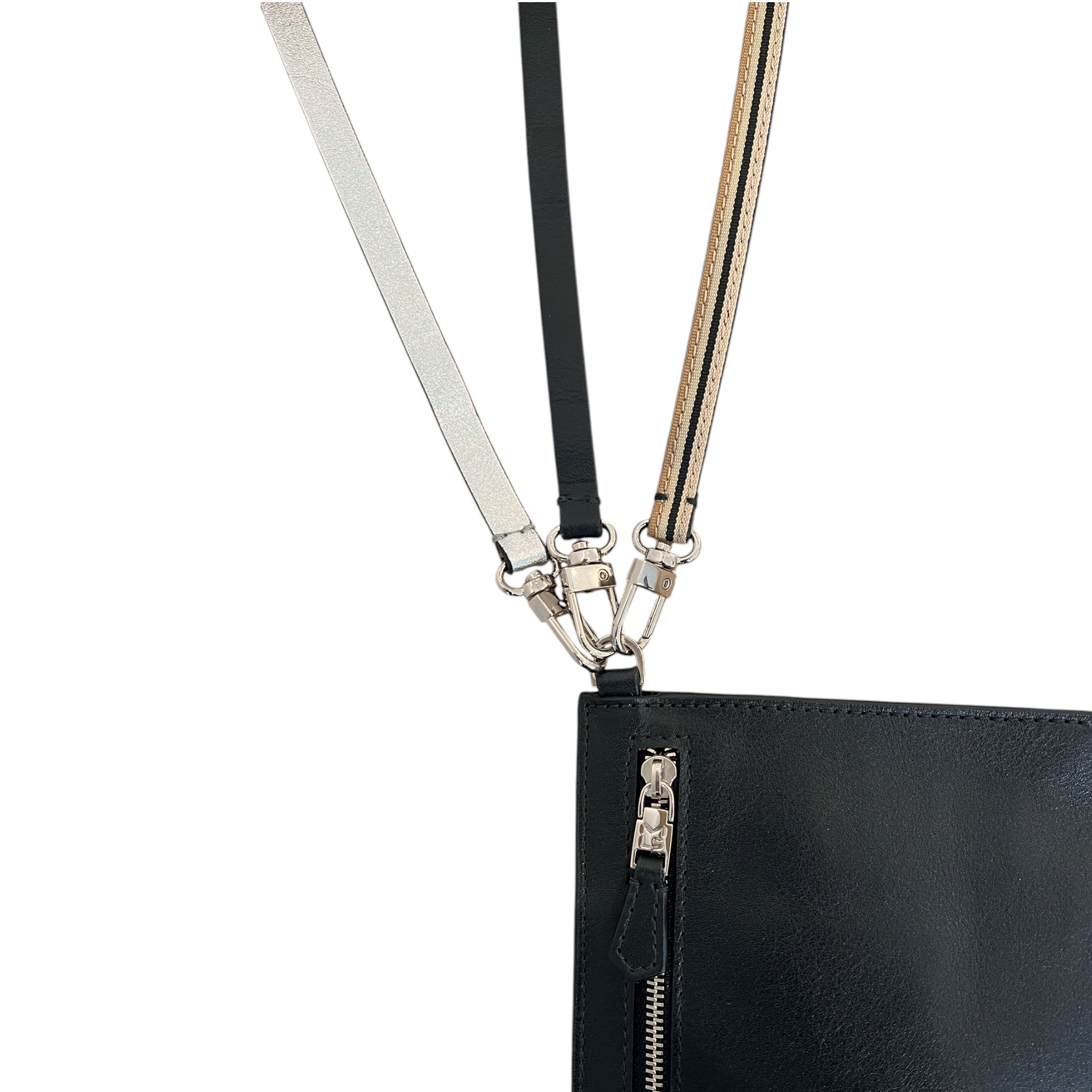 Pocket - Zip medium cut - Black with silver trim