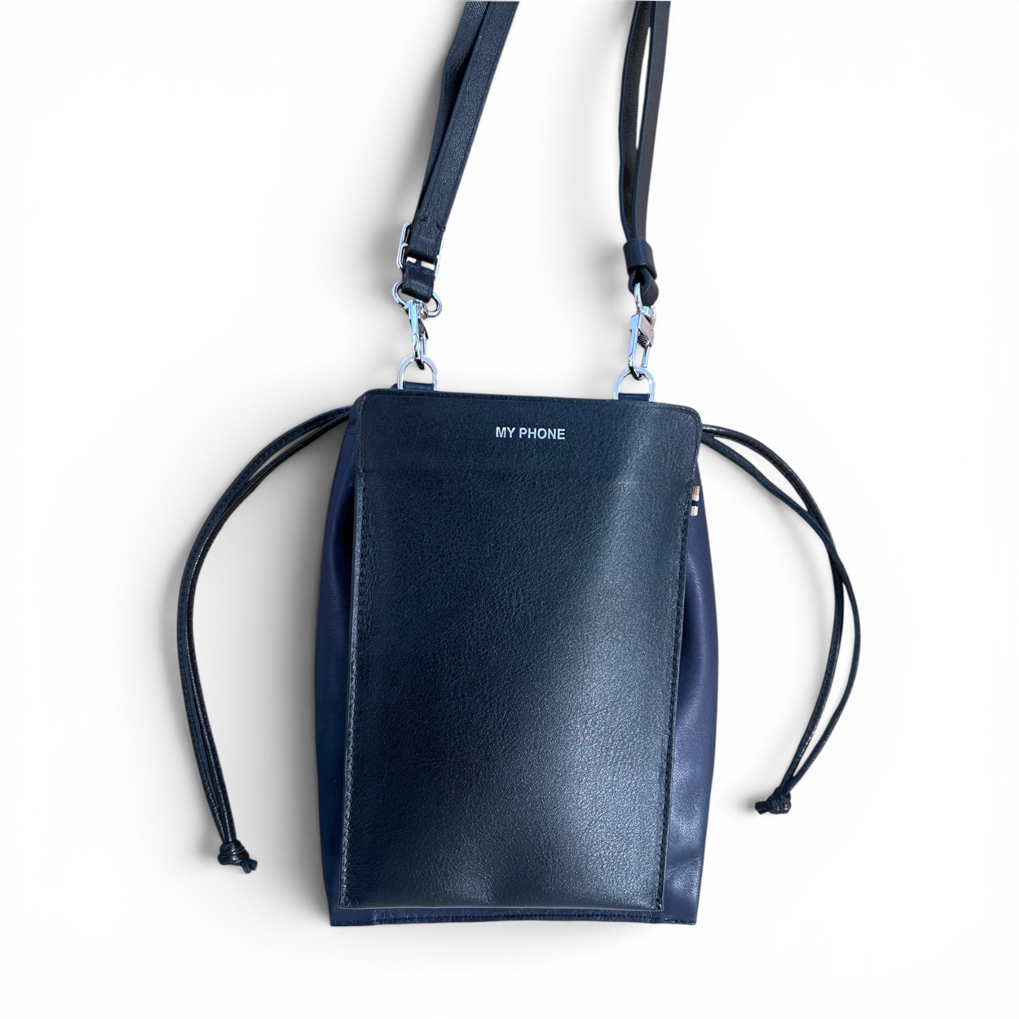 Pochette à lien de serrage - String nano - Bleu encre