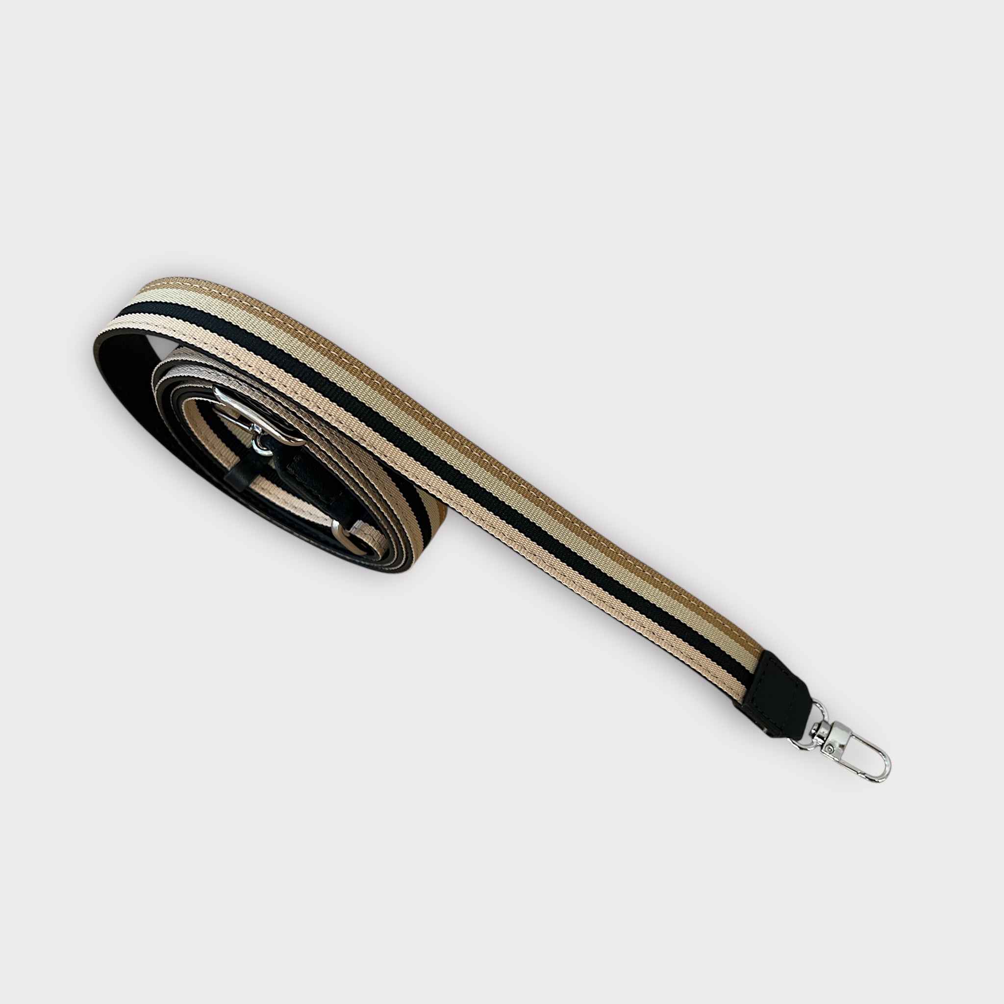 shoulder strap large adjustable - Skin with stripes and silver trim