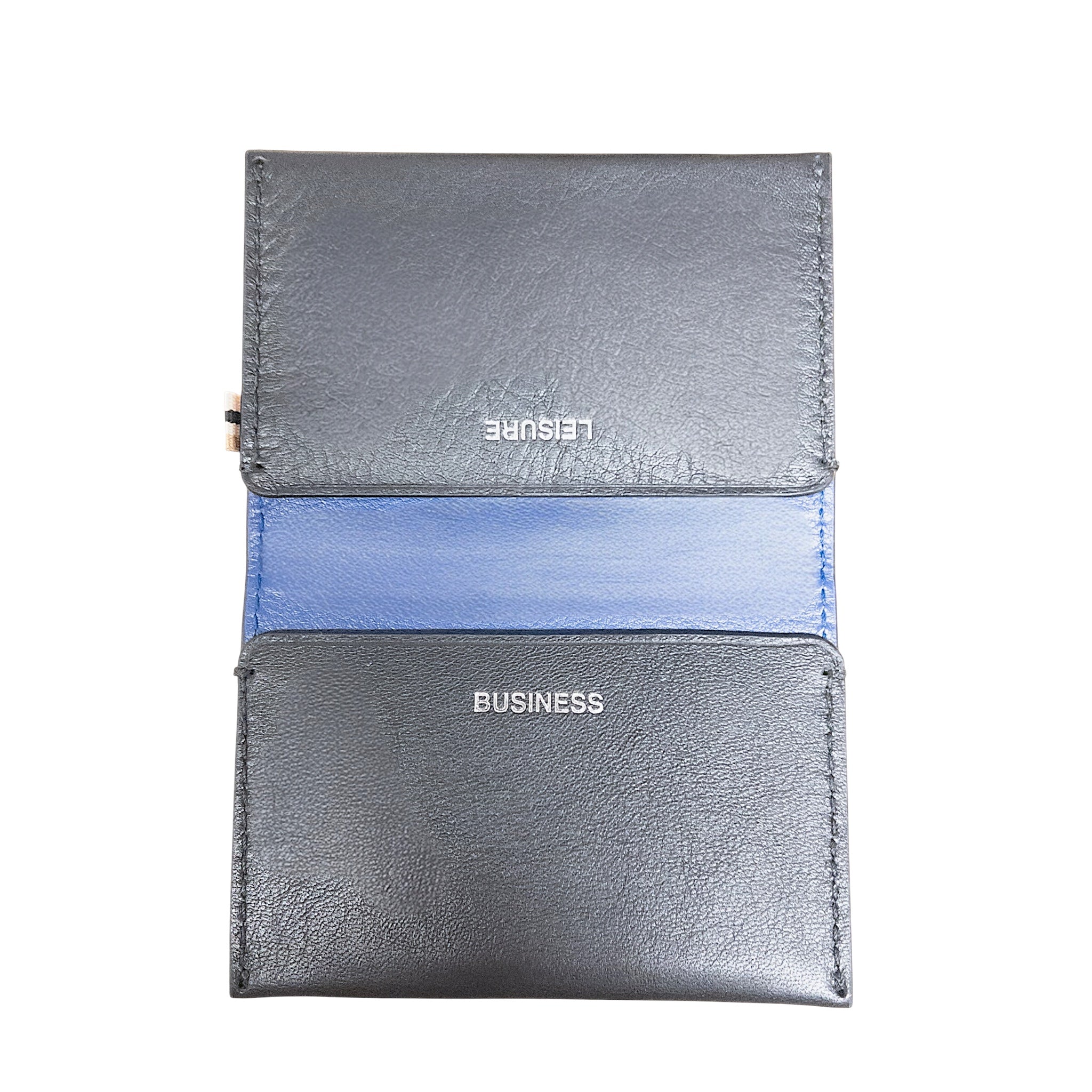 Slim wallet RFID Multicards - black blue