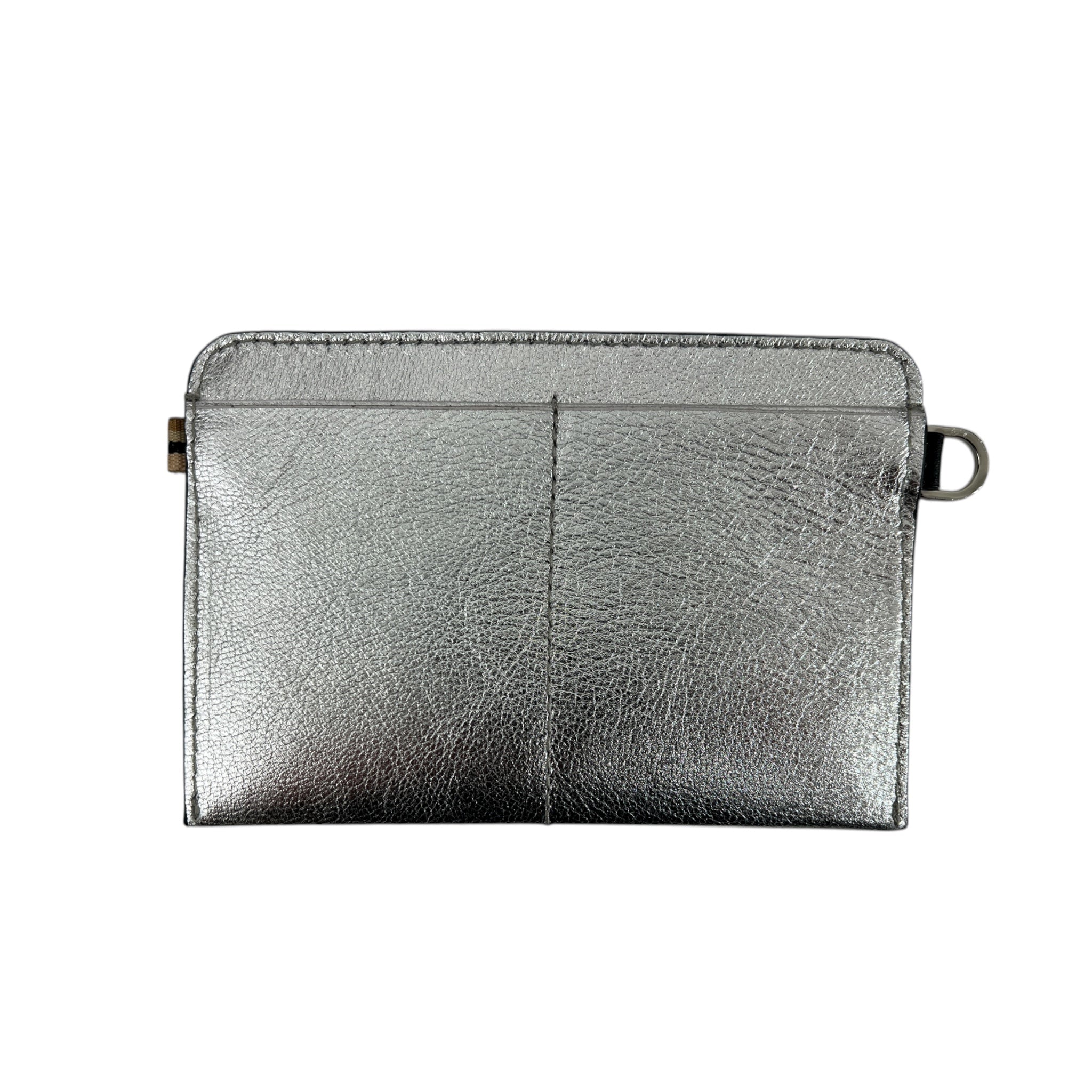 Portefeuille RFID - Zip Travel - métallisé argent et finitions argentées