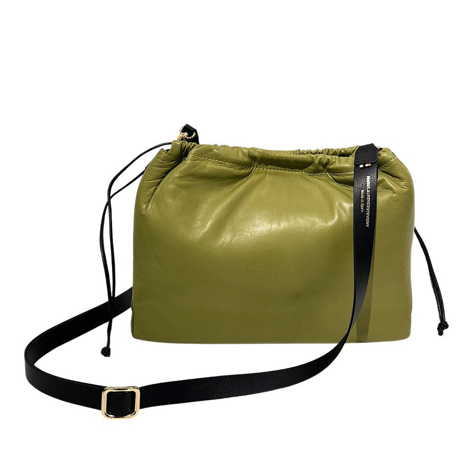 MARIELAURENCESTEVIGNY__String pouches maxi-Pale Khaki_packshoot large black strap..jpeg