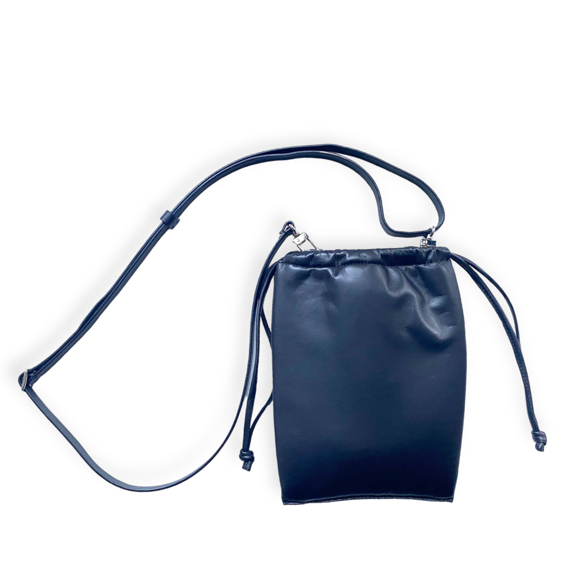 Pochette à lien de serrage - String micro - Bleu encre et noir