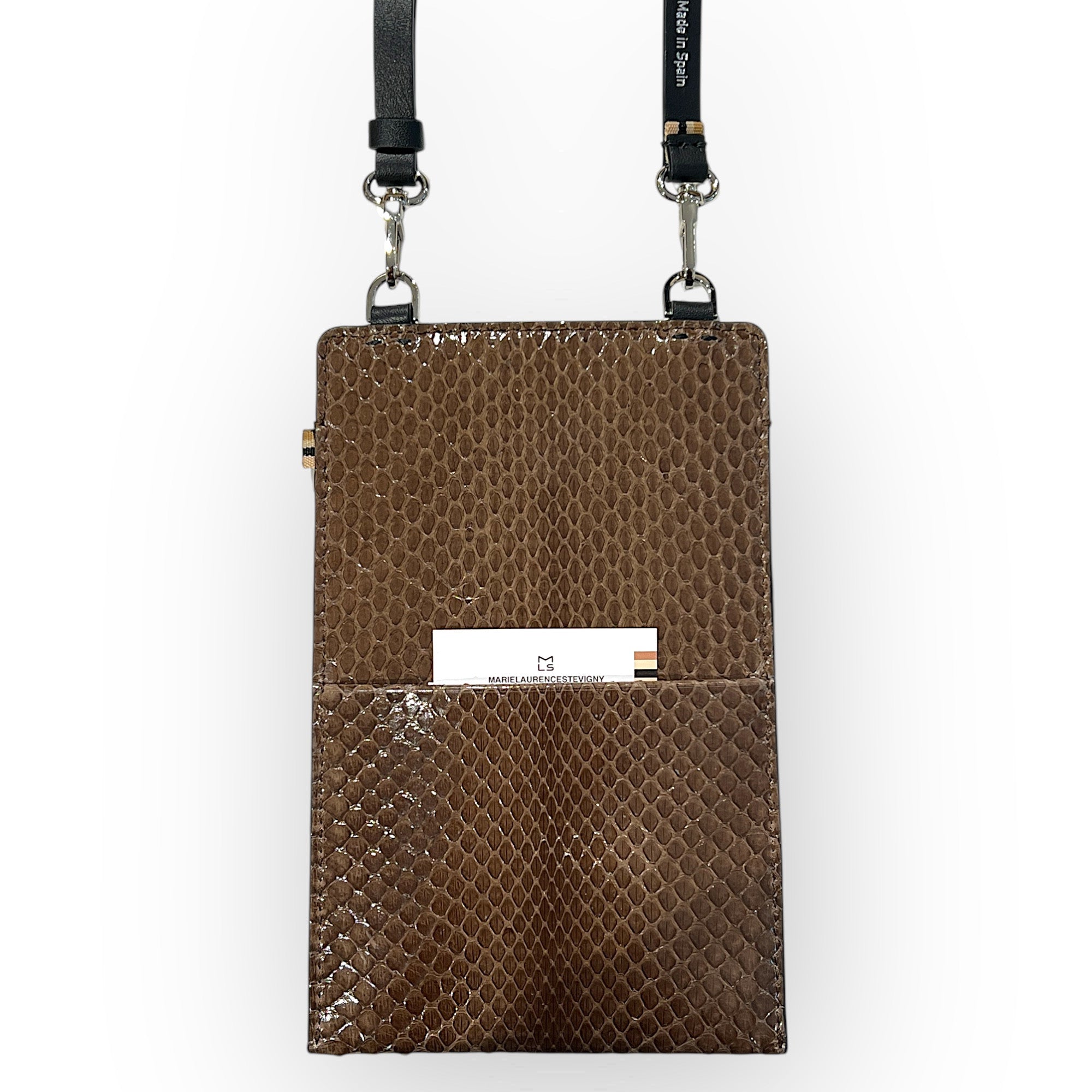 MARIELAURENCESTEVIGNY- phone bag - moka snake - back .JPEG