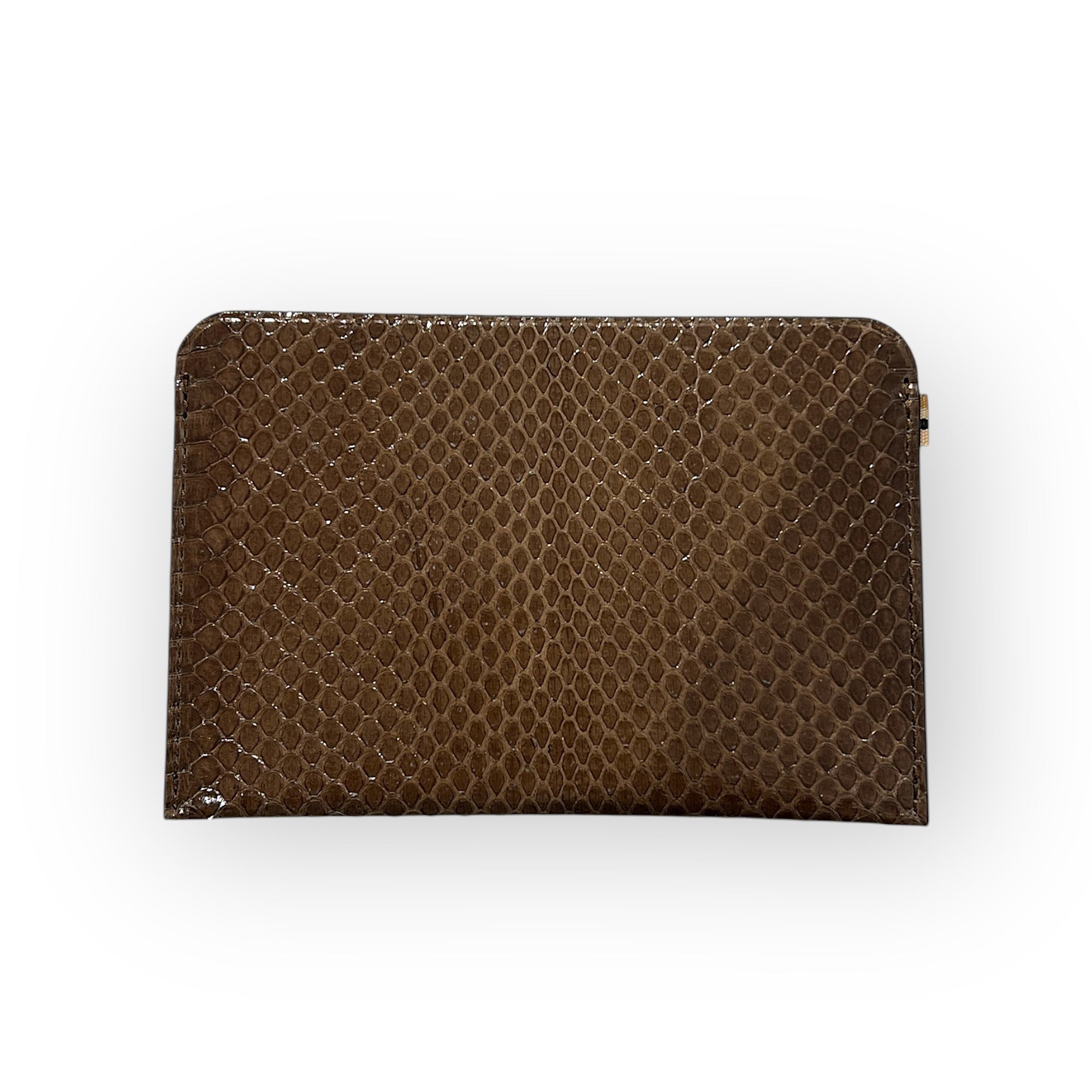 Portefeuille RFID - Travel - Serpent marron moka