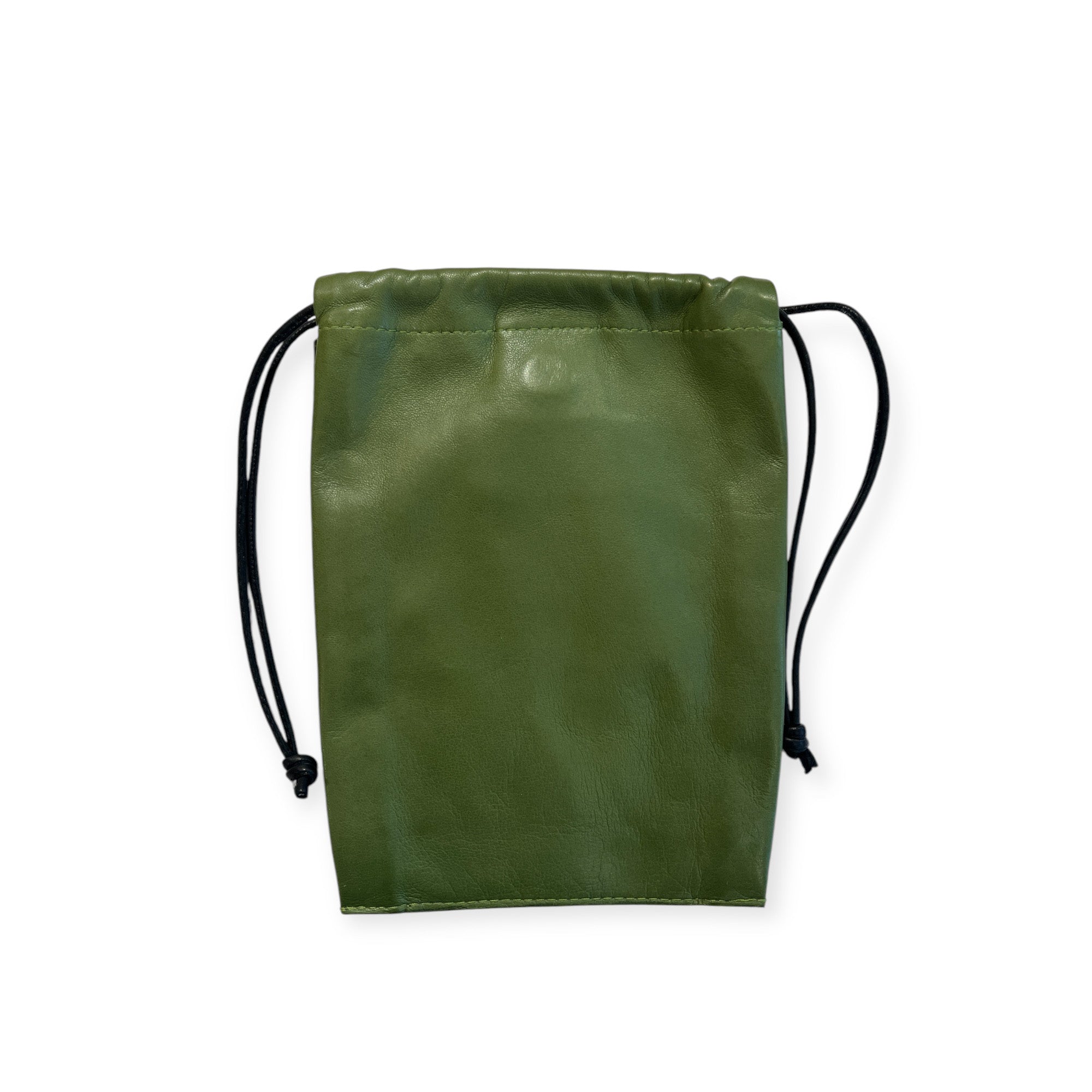 MARIELAURENCESTEVIGNY__String pouches nano-green grass -color edtion -packshoot - front .J
