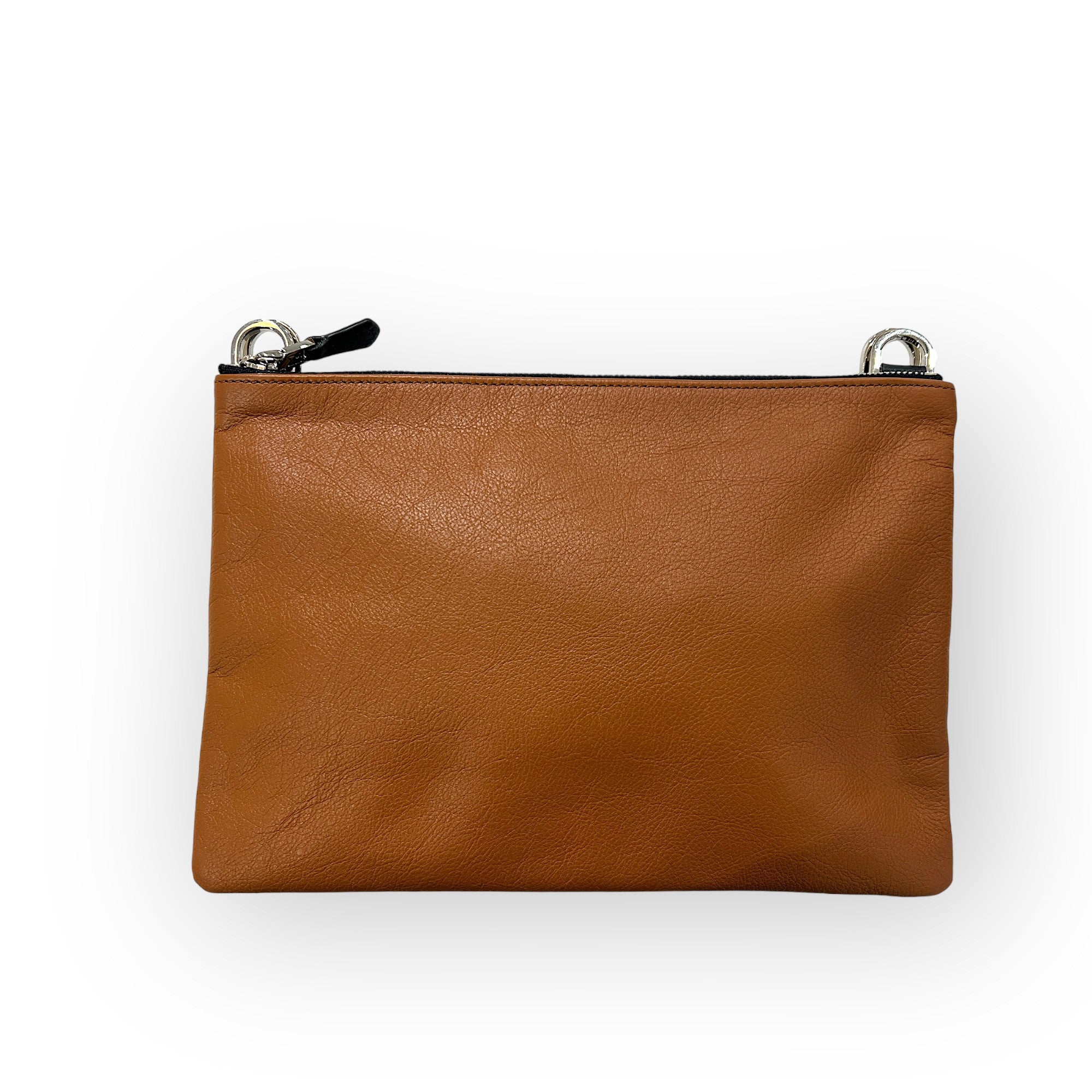 MARIELAURENCESTEVIGNY_DUO Pocket maxi  Black black with large cross strap tan- d ring deta