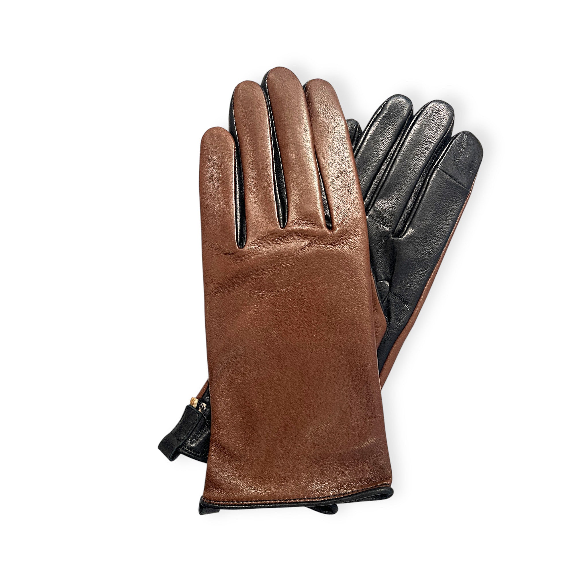 MARIELAURENCESTEVIGNY-skin classic edition-gloves-Simple gloves-tan _black front side..JPG
