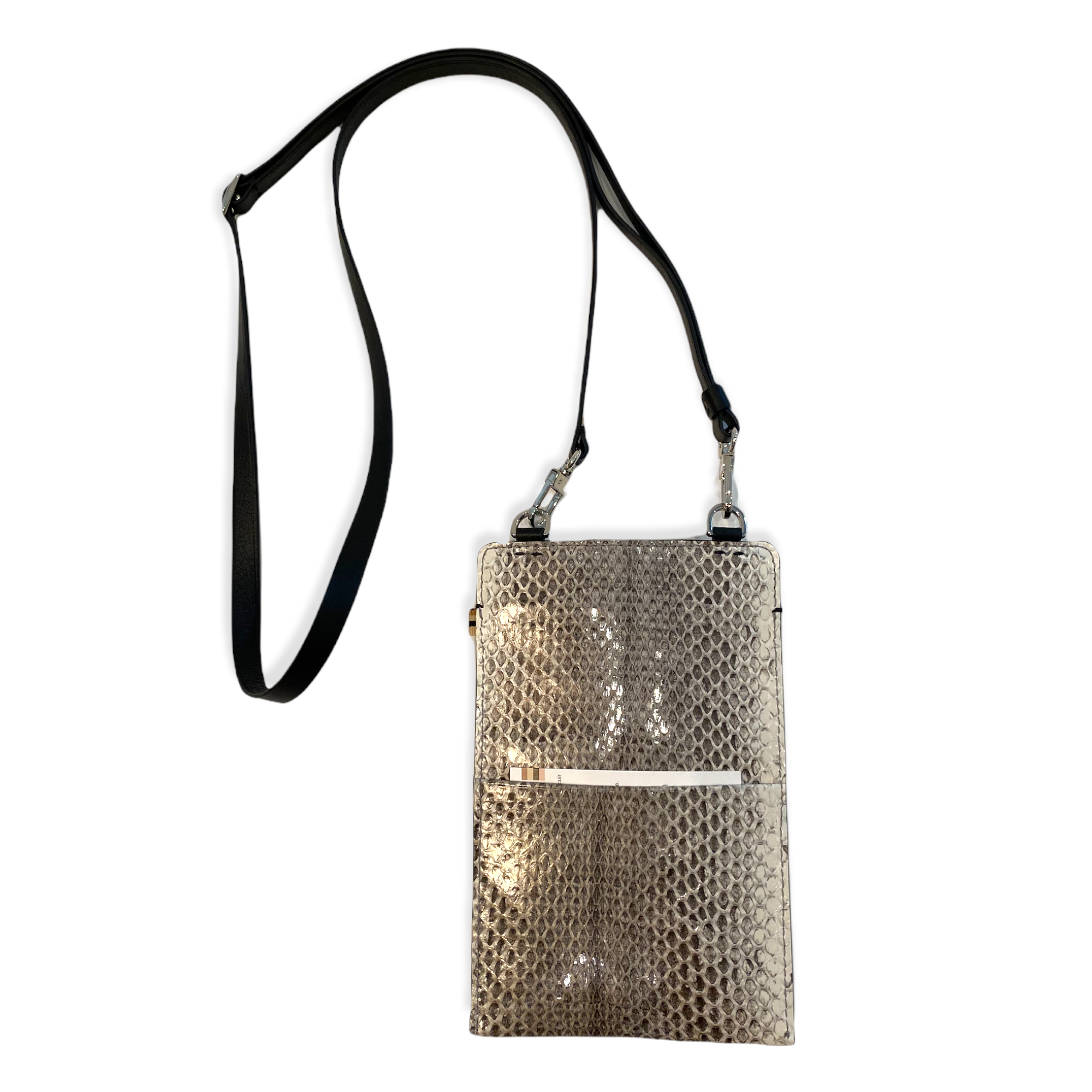 MLS-new Phone bag - snake leather with nickel hardware-back.png