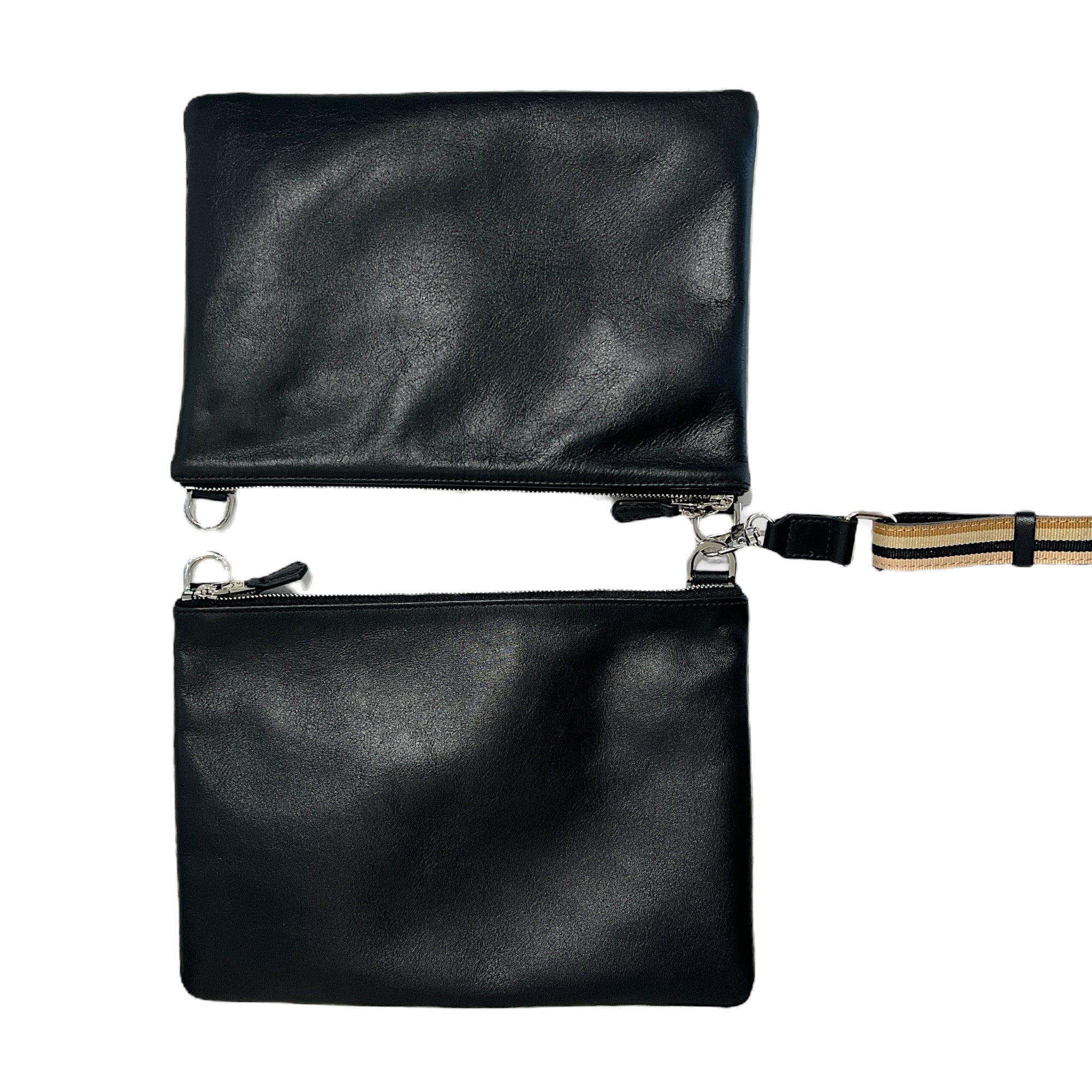 MARIELAURENCESTEVIGNY_DUO Pocket maxi Black black with large cross Skin strap -  flat open view  _edited.jpg