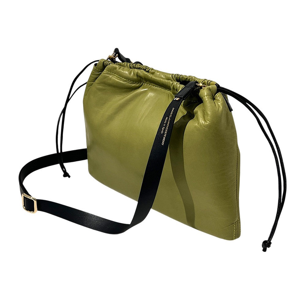 MARIELAURENCESTEVIGNY__String pouches maxi-Pale Khaki_packshoot large black strap..jpeg