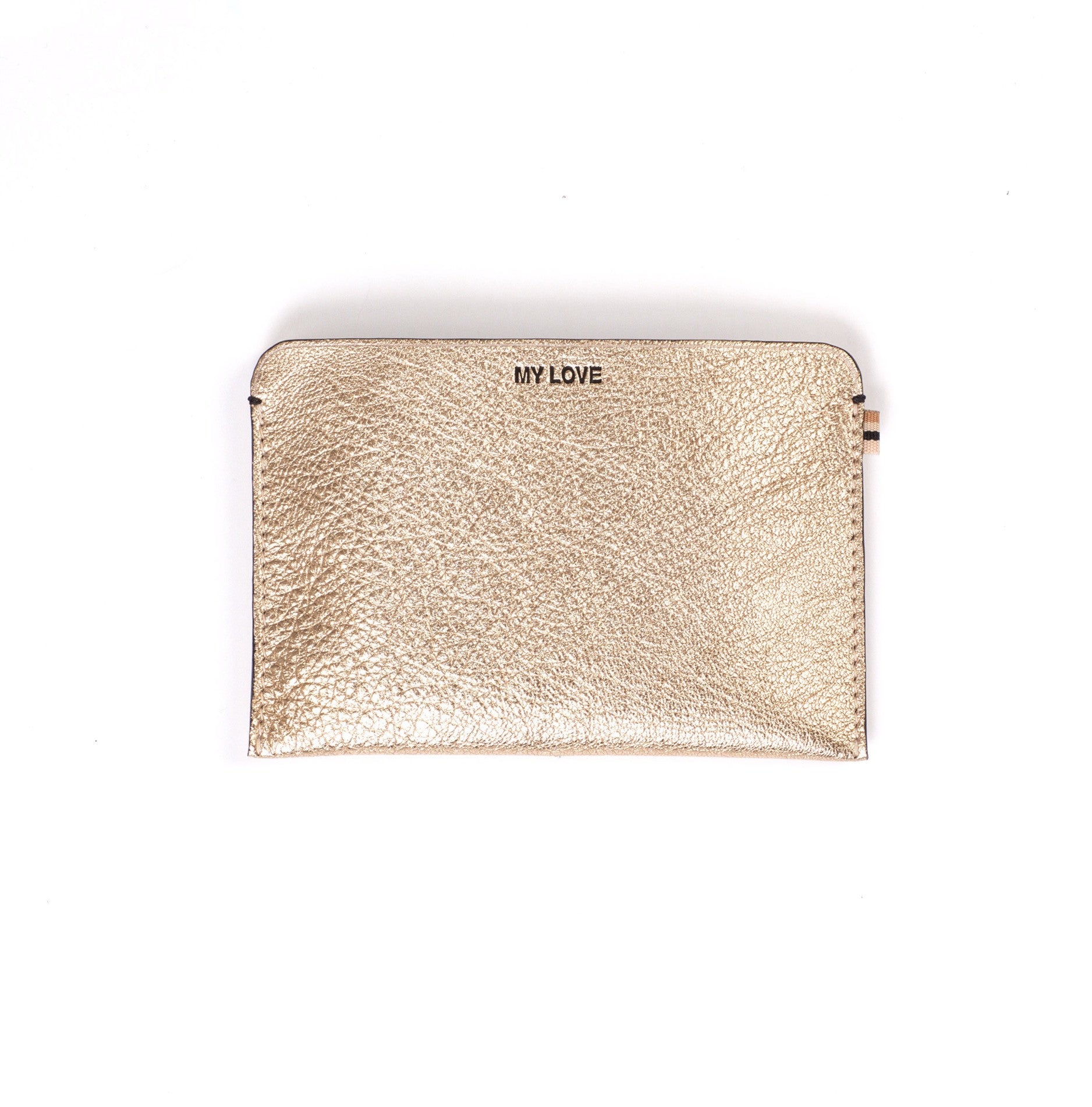 Portefeuille RFID - Travel - My love doré