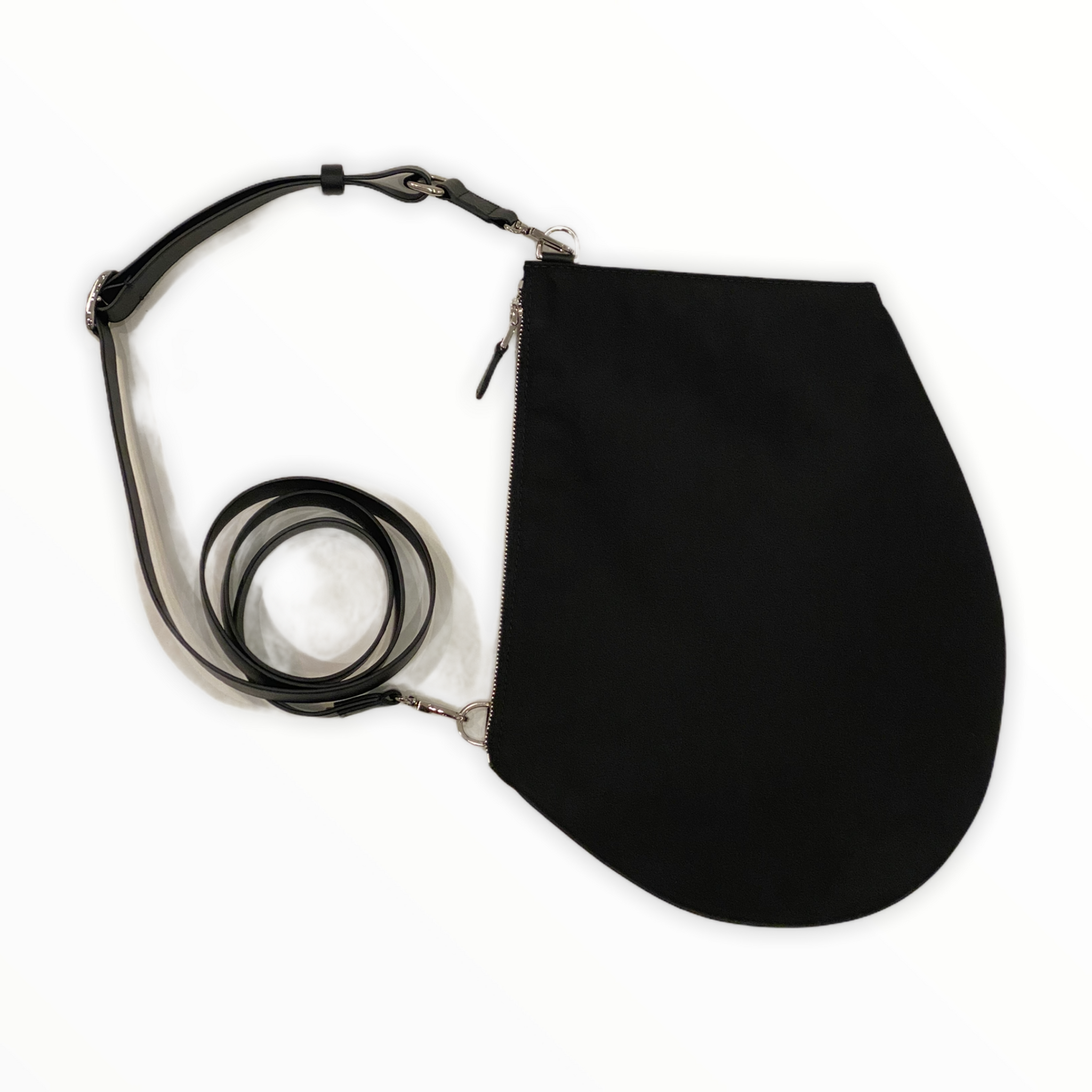 Pochette bandoulière - Zip XL - Noir et nylon