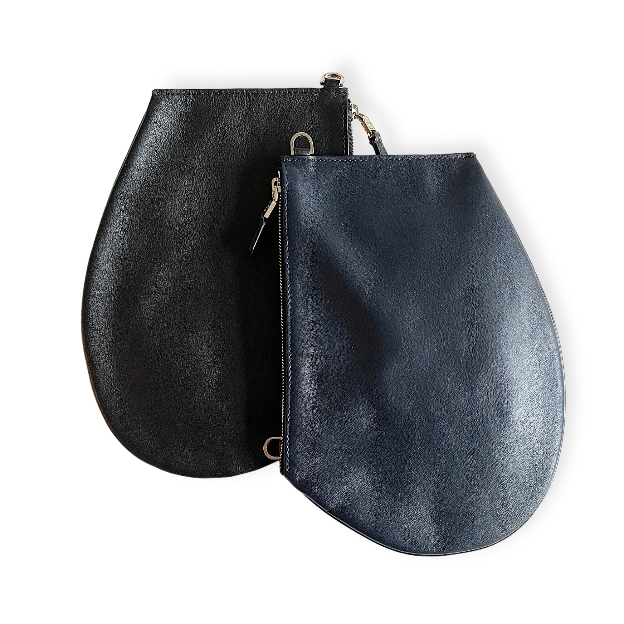 Pochette bandoulière - Zip XL - Bleu encre et noir