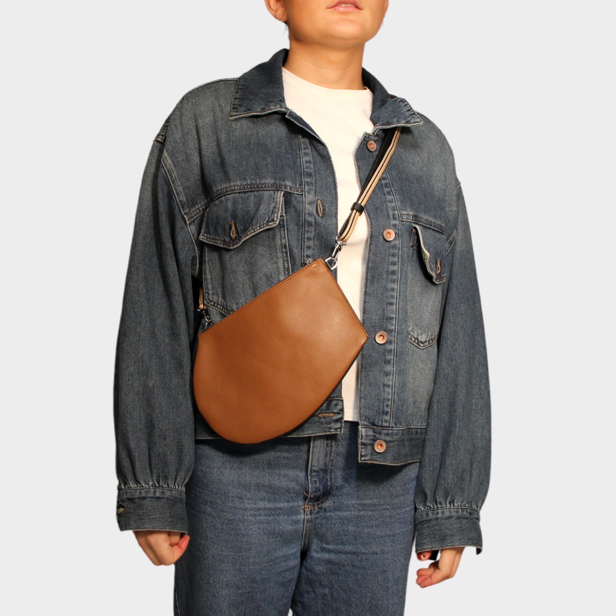 Pocket - Medium zip - Cognac and black