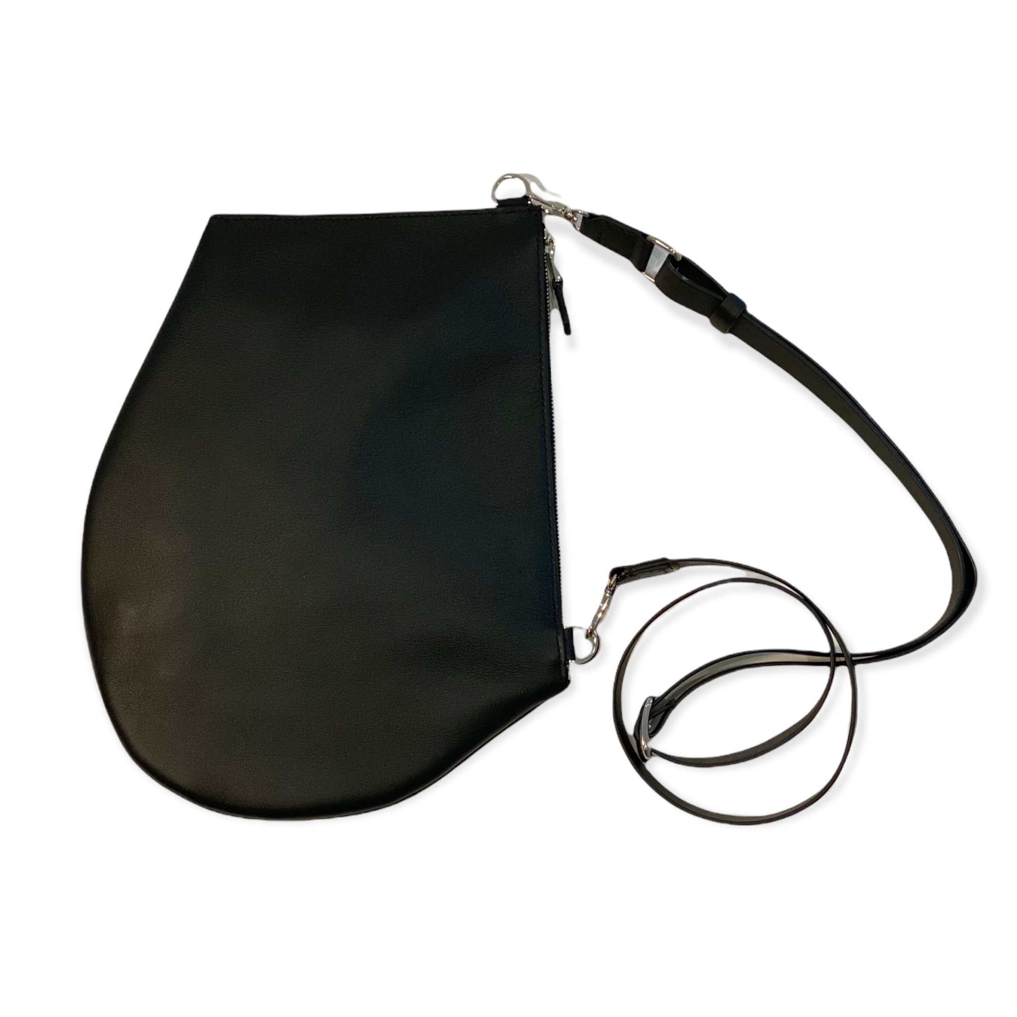Pochette bandoulière - Zip XL - Bleu encre et noir