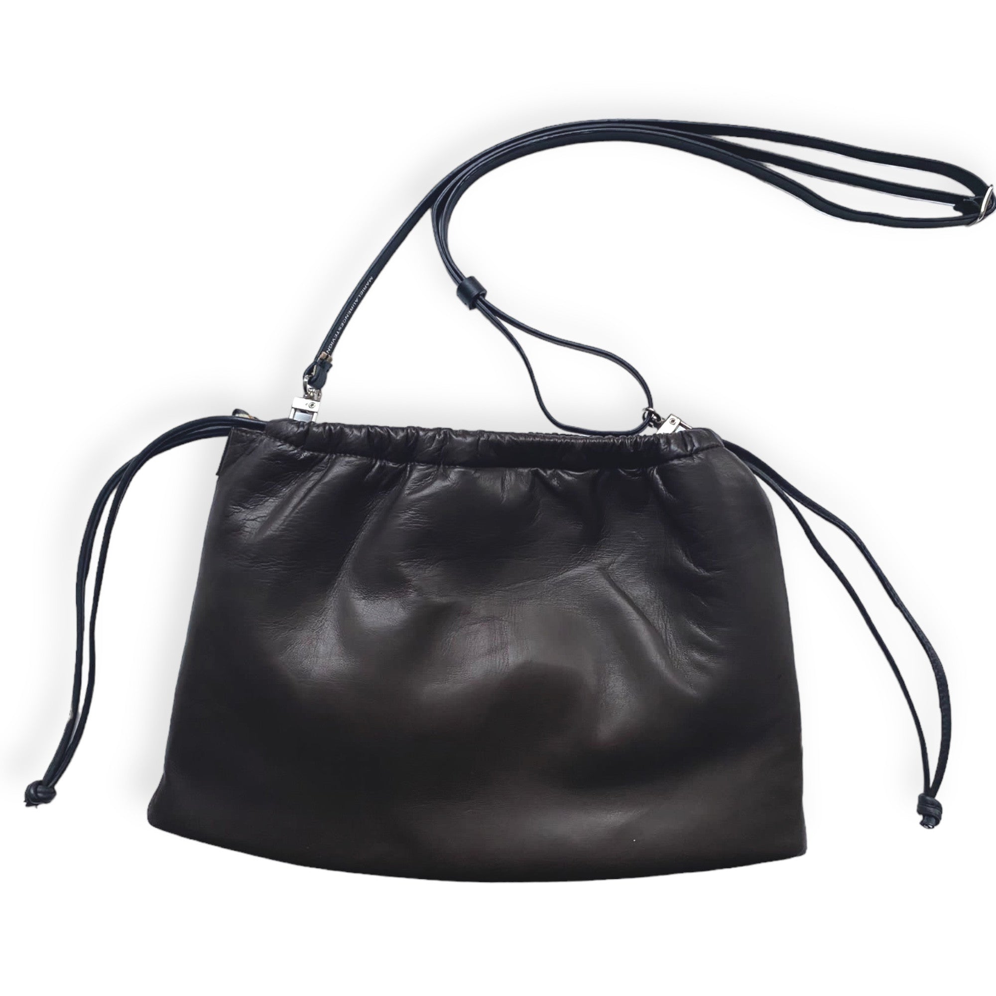 Pochette à lien de serrage - String medium - Ébène et noir