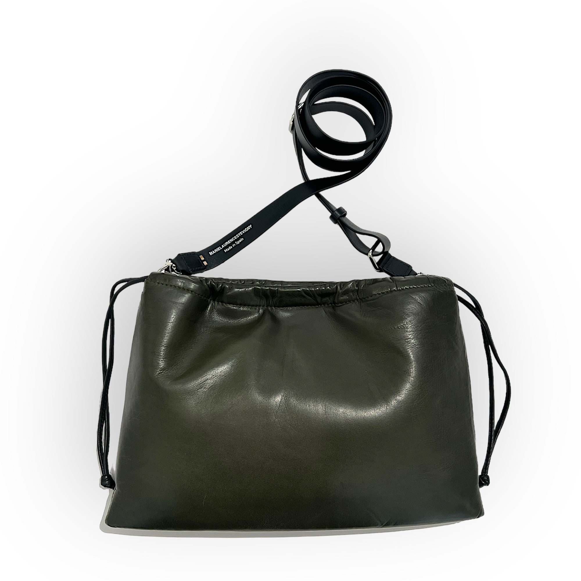 Pochette à lien de serrage - String medium - Kaki et noir