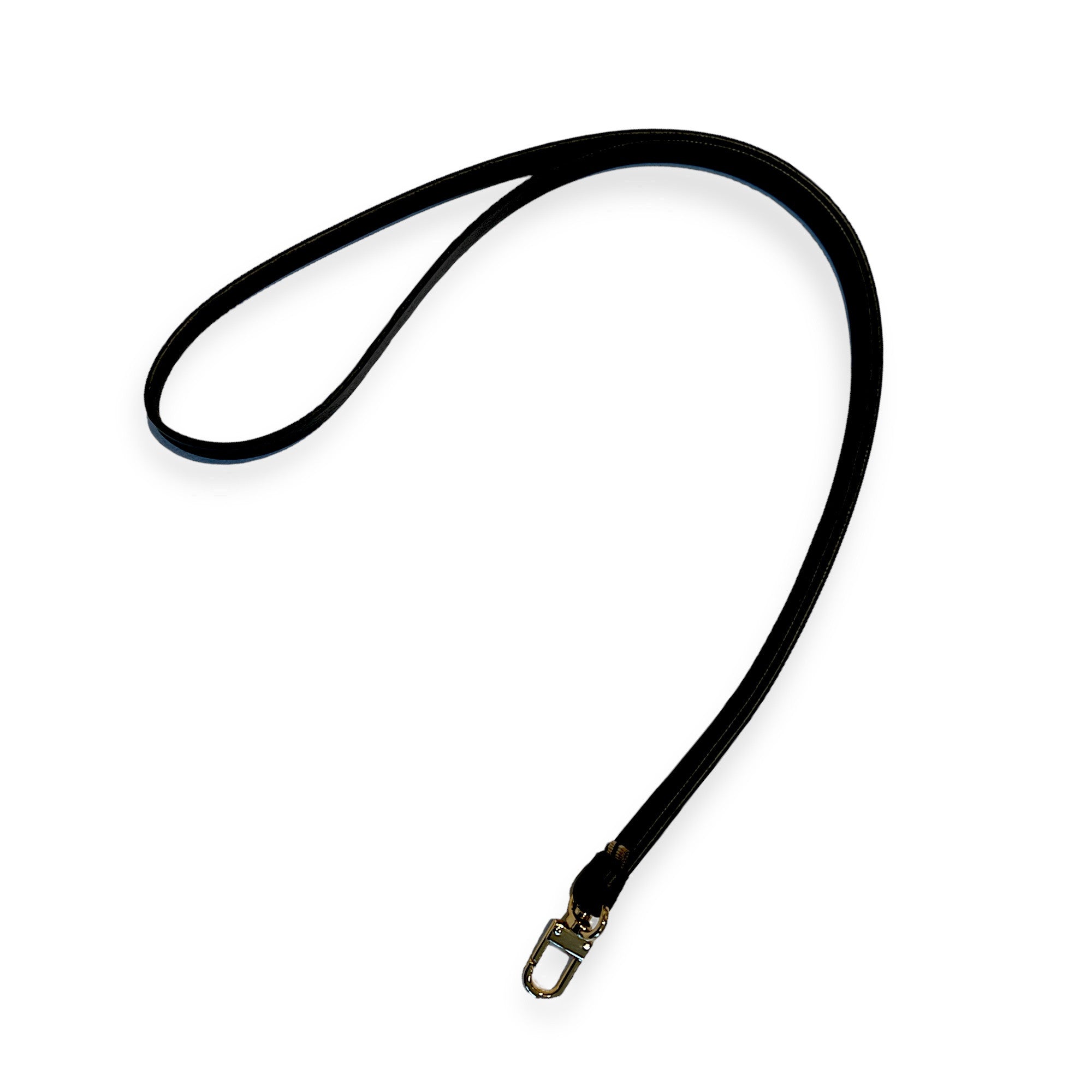Neck-neck loop-black leather and gold hardware-top view -Marielaurencestevigny.JPG