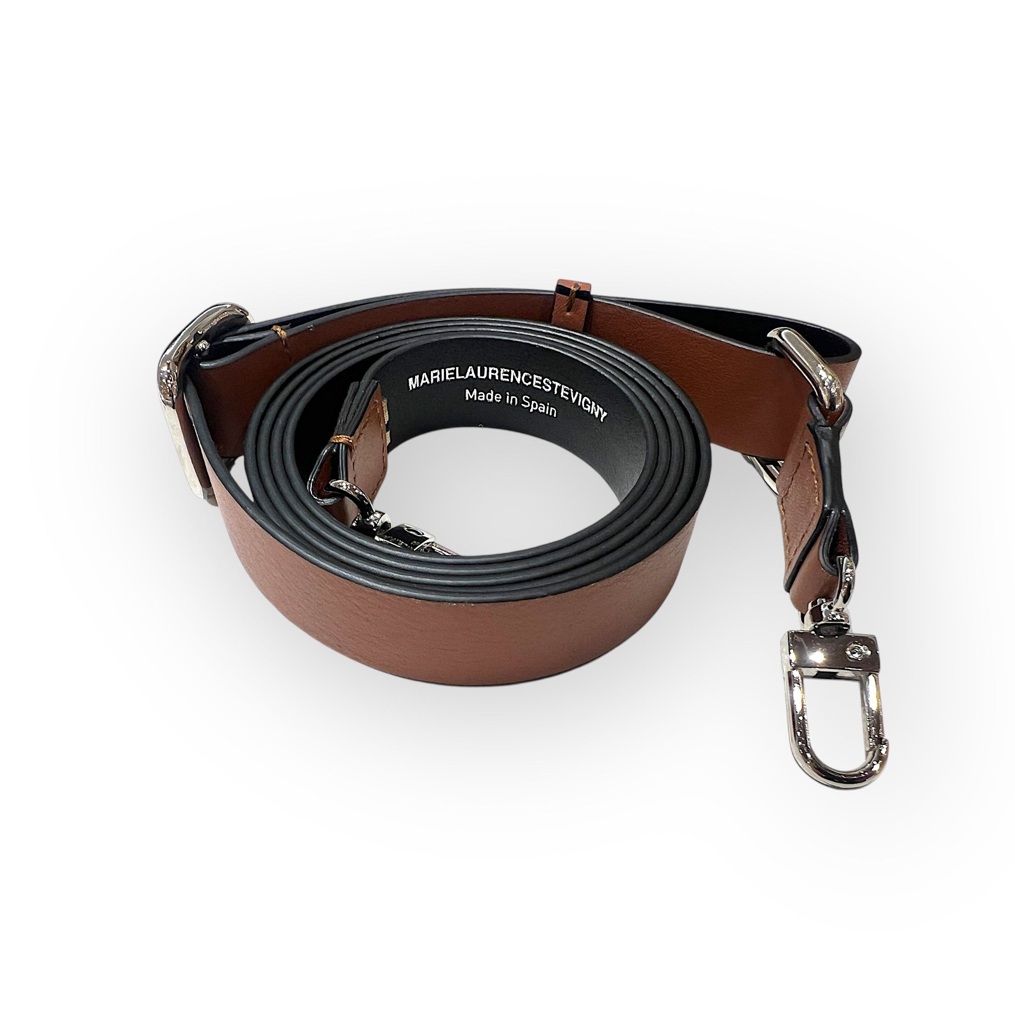 MARIELAURENCESTEVIGNY-skin classic edition-large cross adjustable strap-tan black nickel d