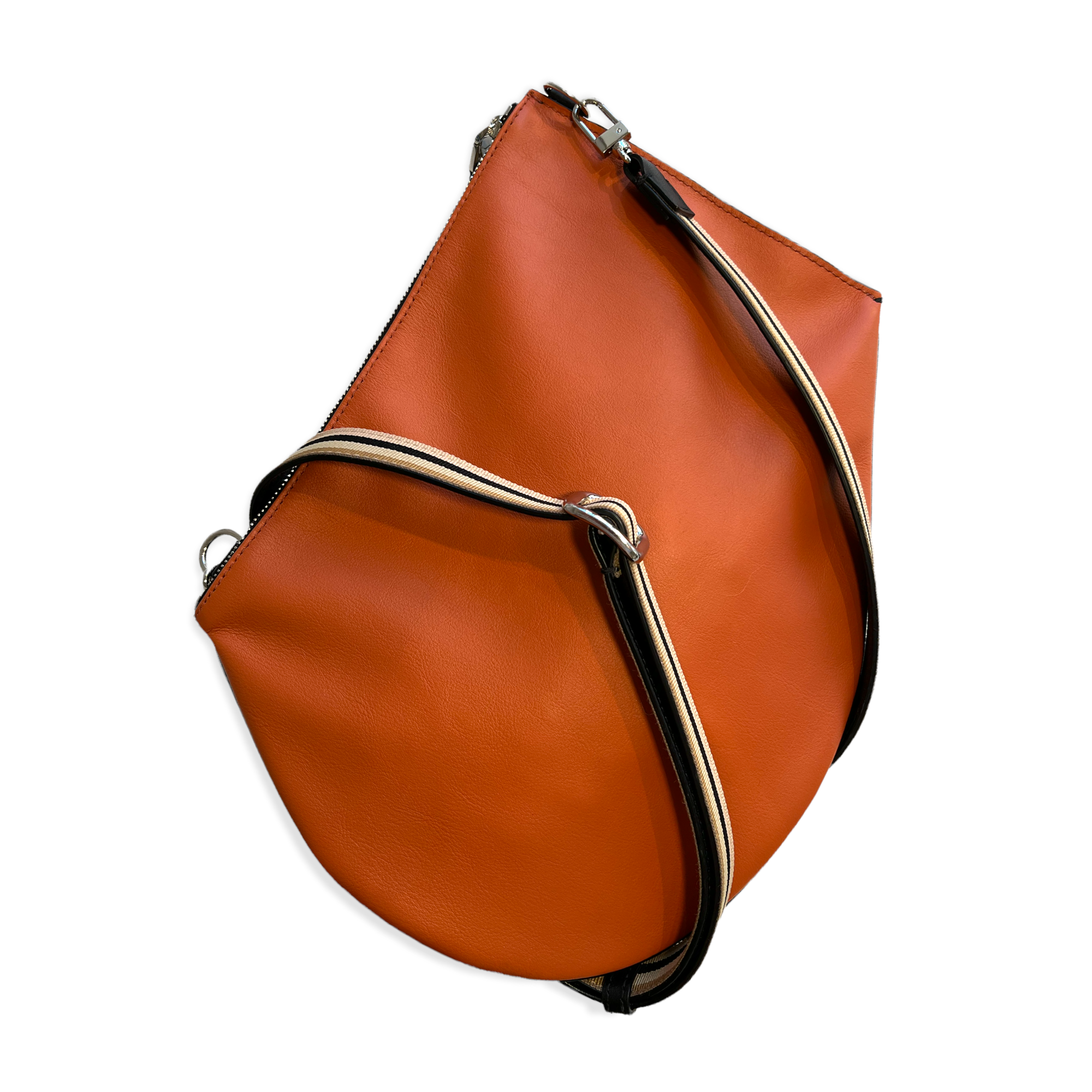 Pochette bandoulière - Zip XL - Orange et noir