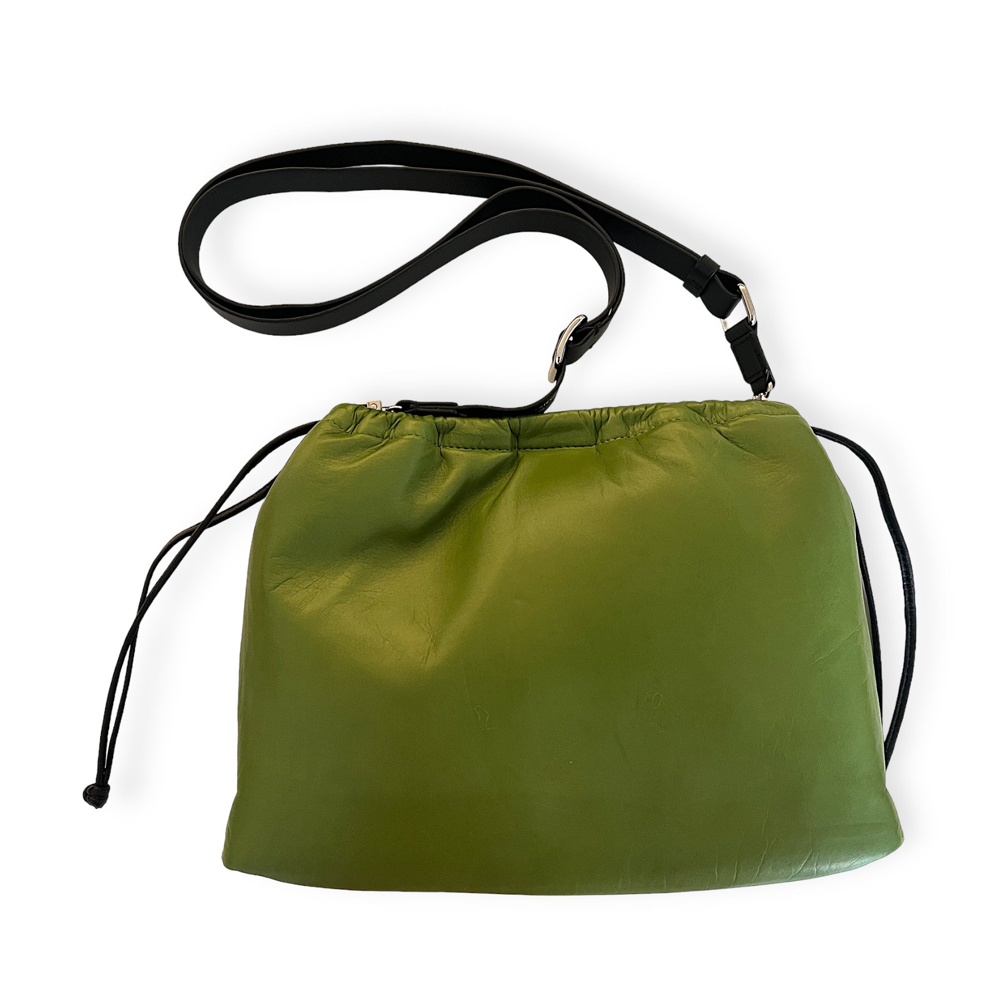 MARIELAURENCESTEVIGNY__String pouches maxi-Green  -packshoot large black strap.JPG