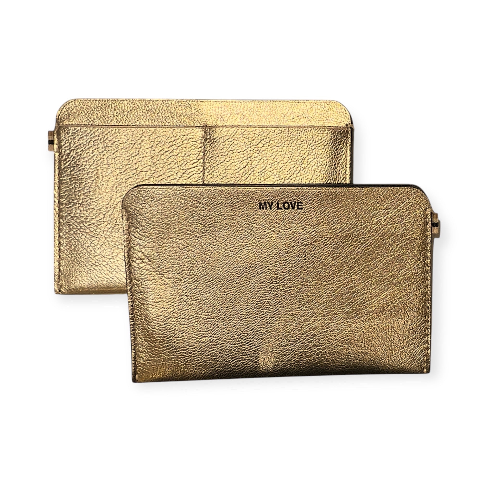 Portefeuille RFID - Travel - My love doré