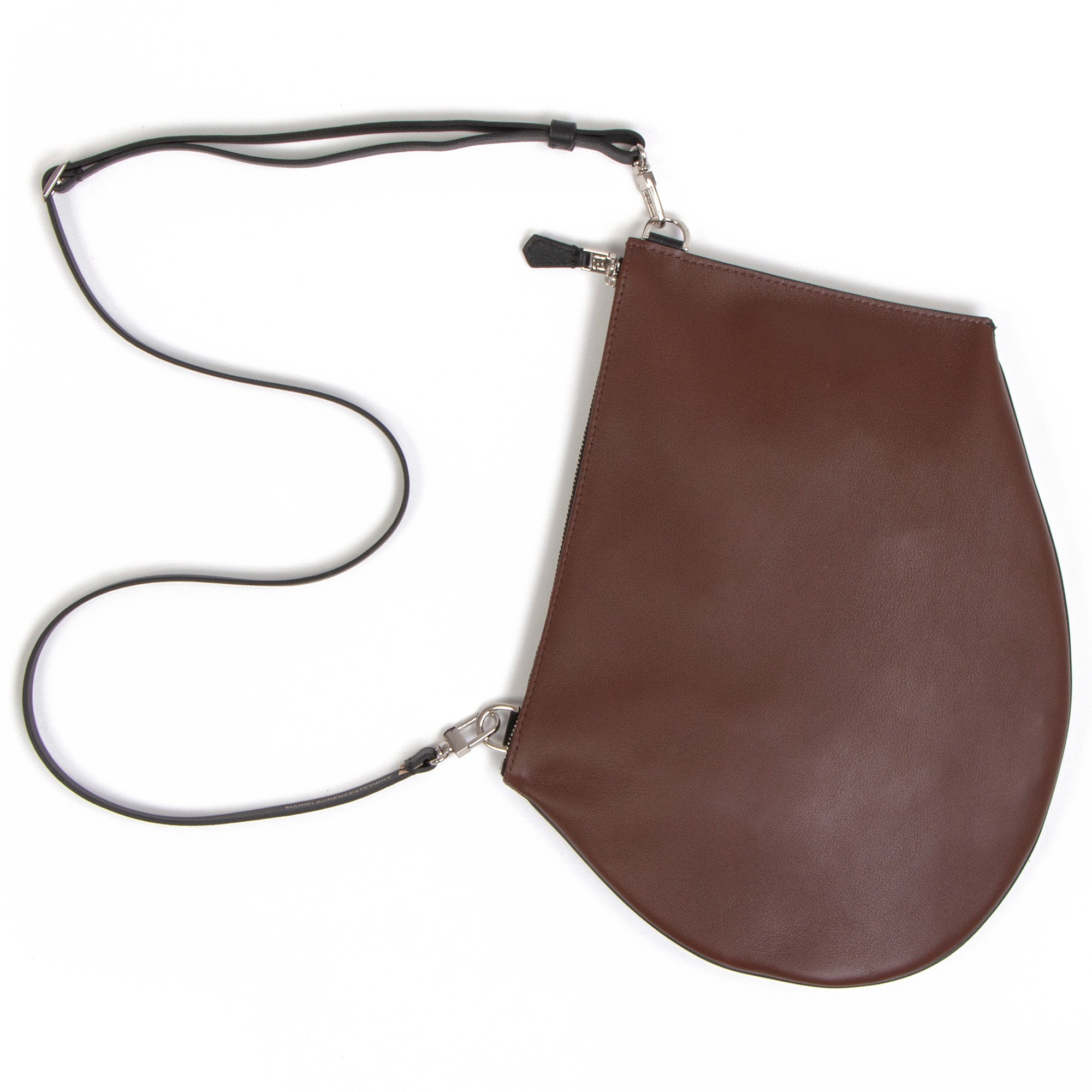 Pochette bandoulière - Zip XL - Ébène et noir
