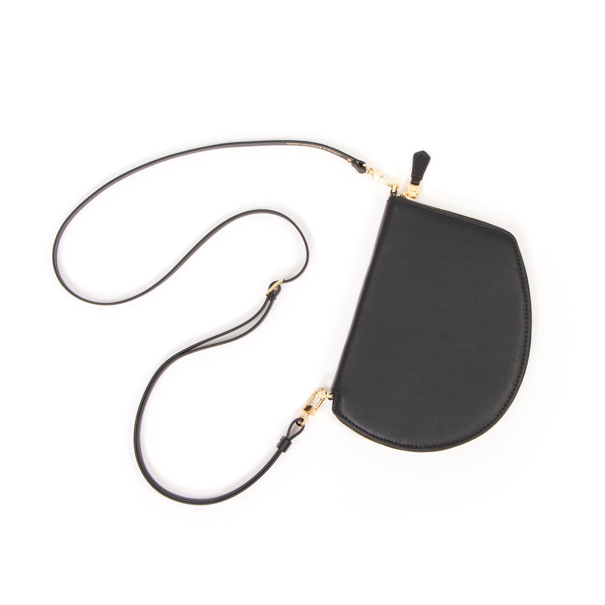 Pochette organisée - Pocket medium - Noir et finitions dorées