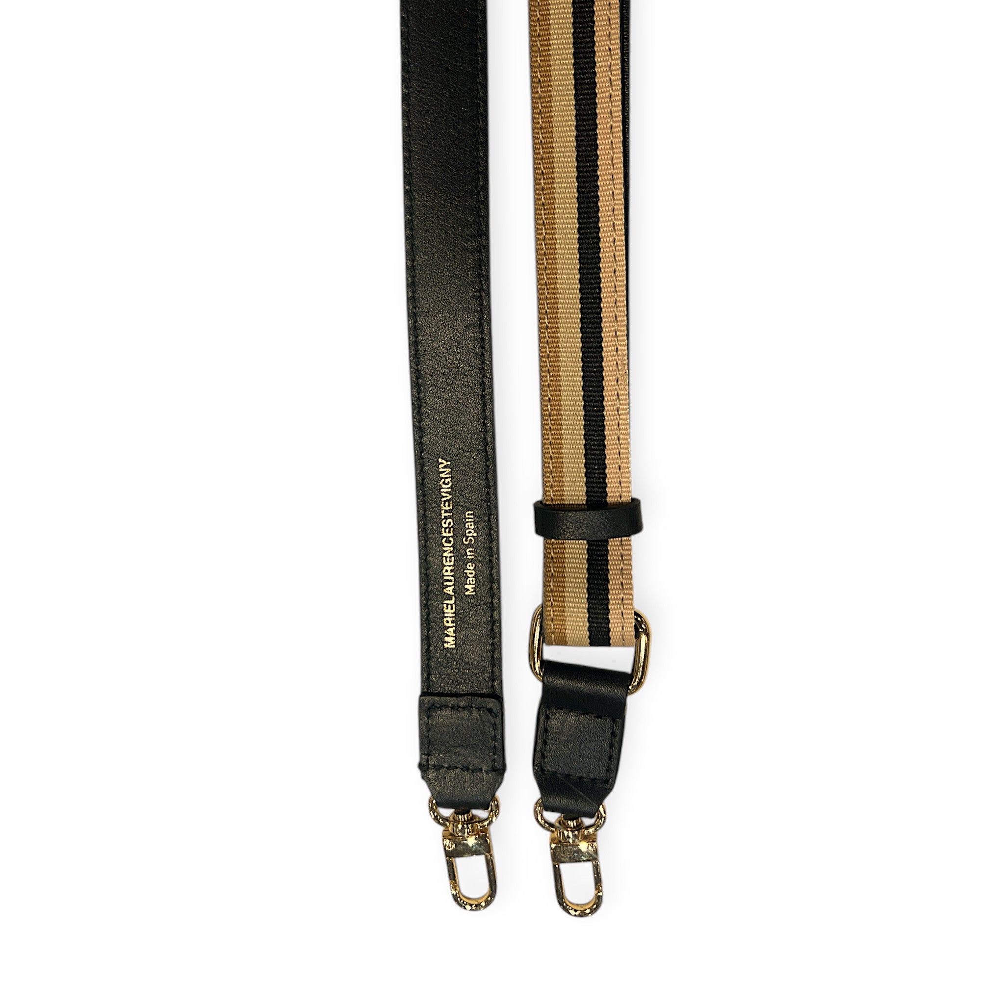 MARIELAURENCESTEVIGNY-gold edition-large cross adjustable strap-gold  Skin tape black gold