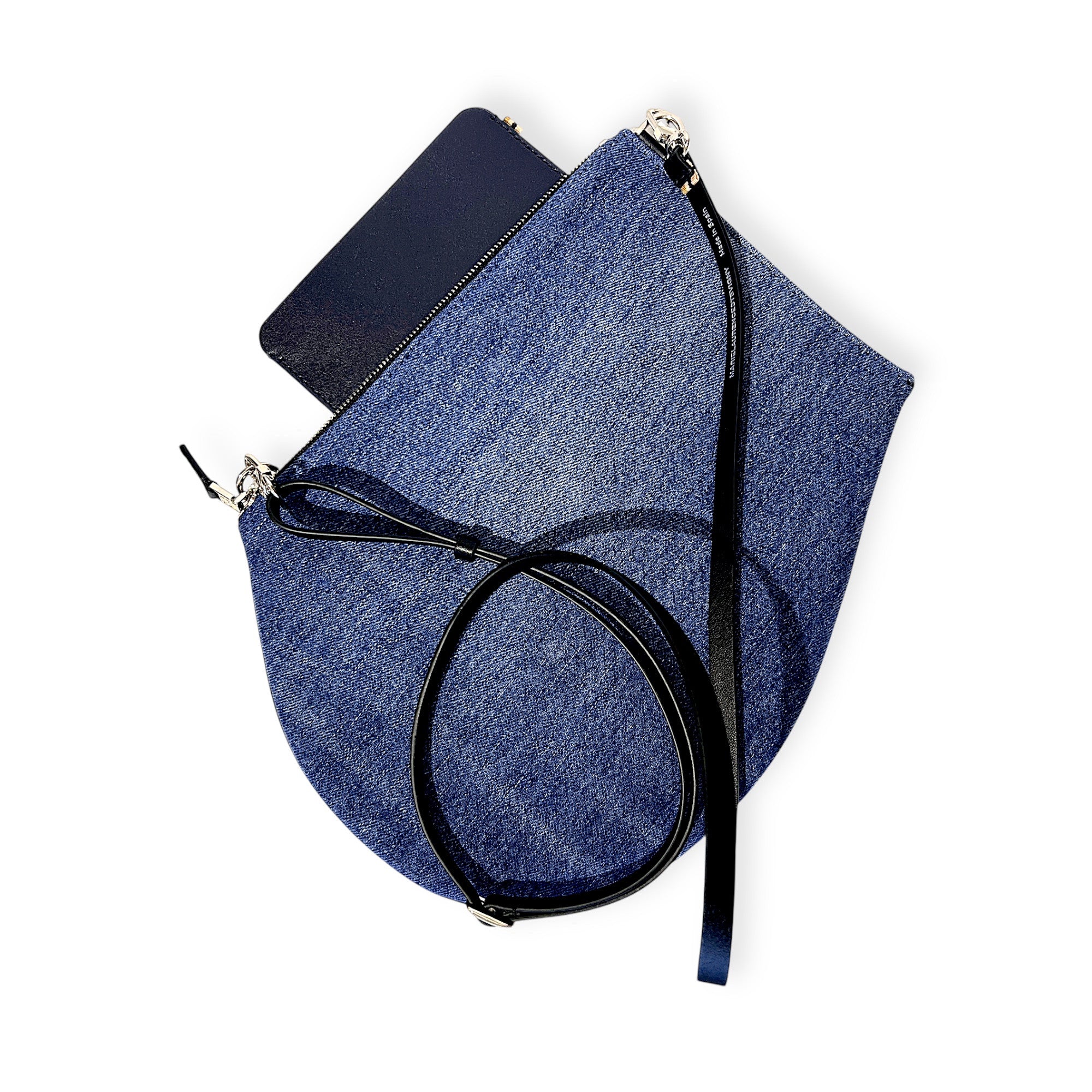 MARIELAURENCESTEVIGNY Travel passport  rfid wallet - Ink blue edtion -in Zip maxi denim po