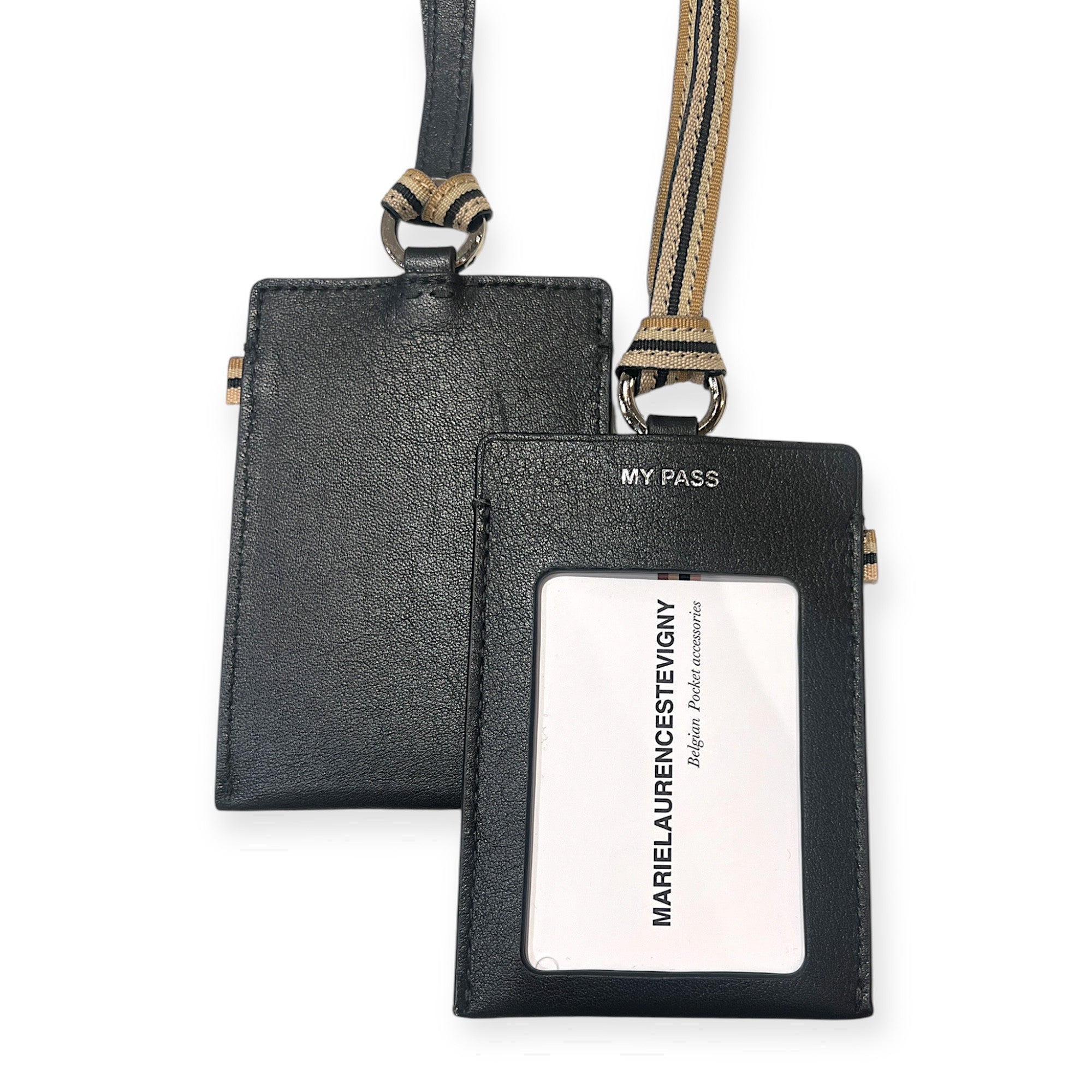 MARIELAURENCESTEVIGNY-skin edtion -handtag and pass holder - with MY PASS MESSAGE _BLACK l