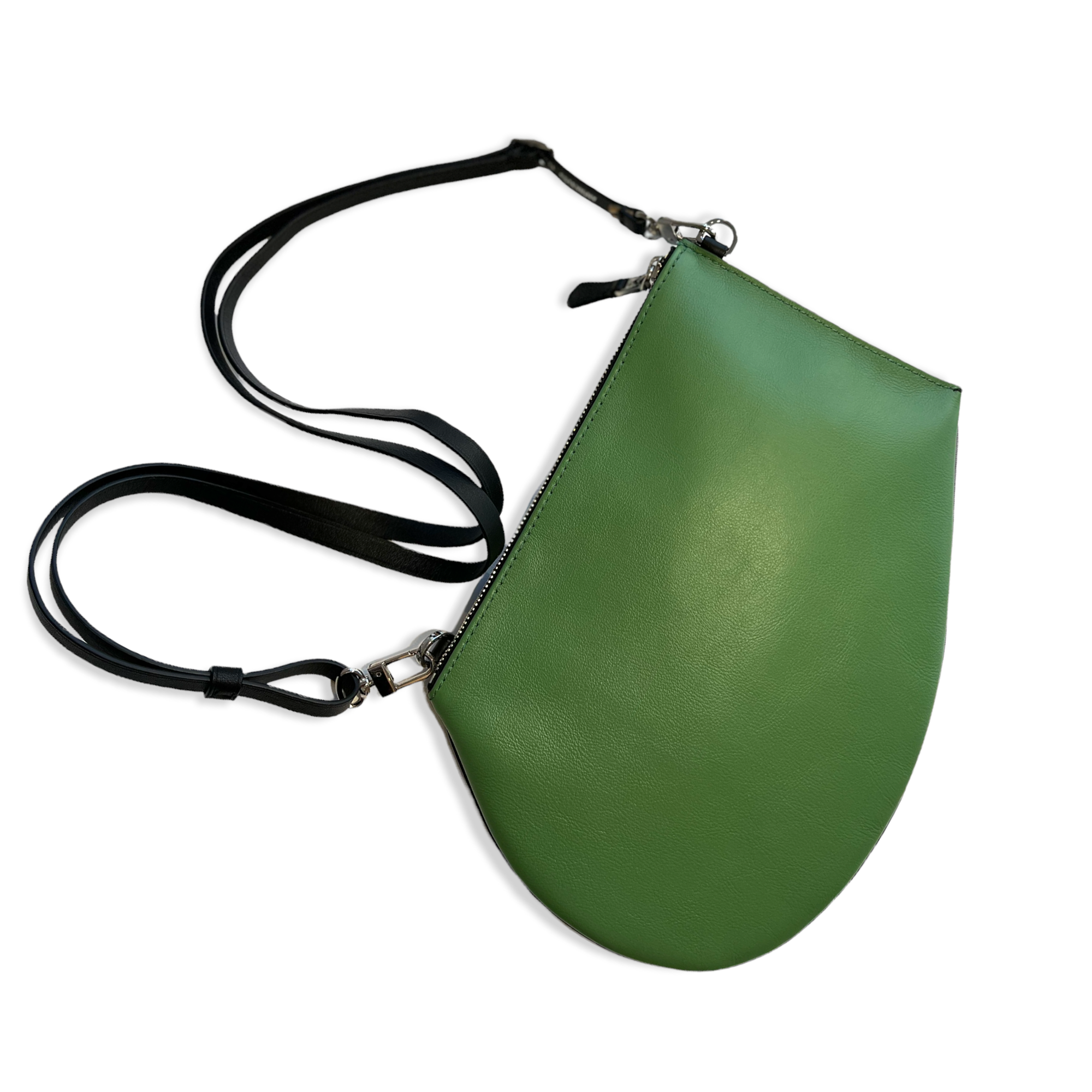 Pochette bandoulière - Zip medium - Vert