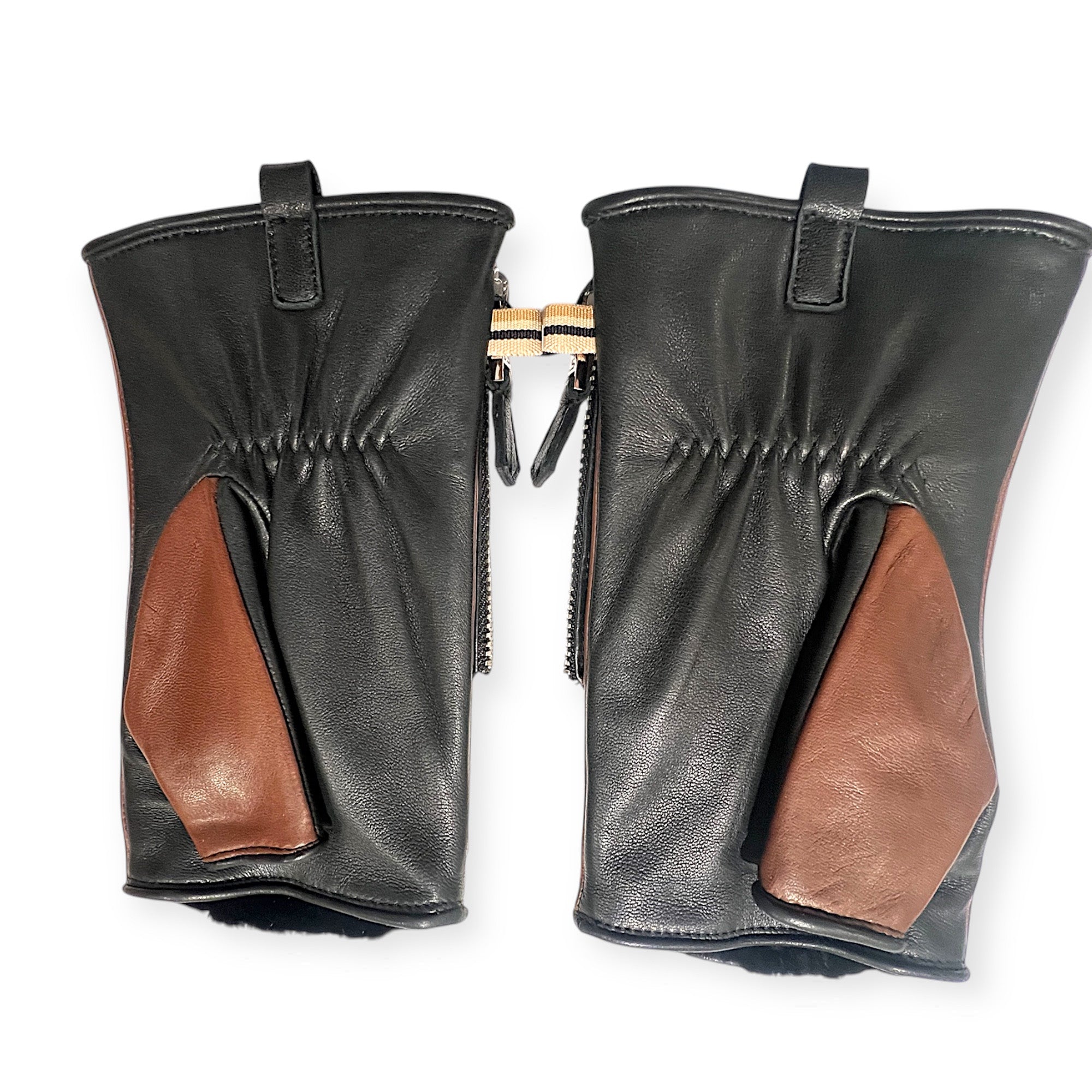 MARIELAURENCESTEVIGNY-skin classic edition-gloves-pocket mittens-tan  black palmside .JPG