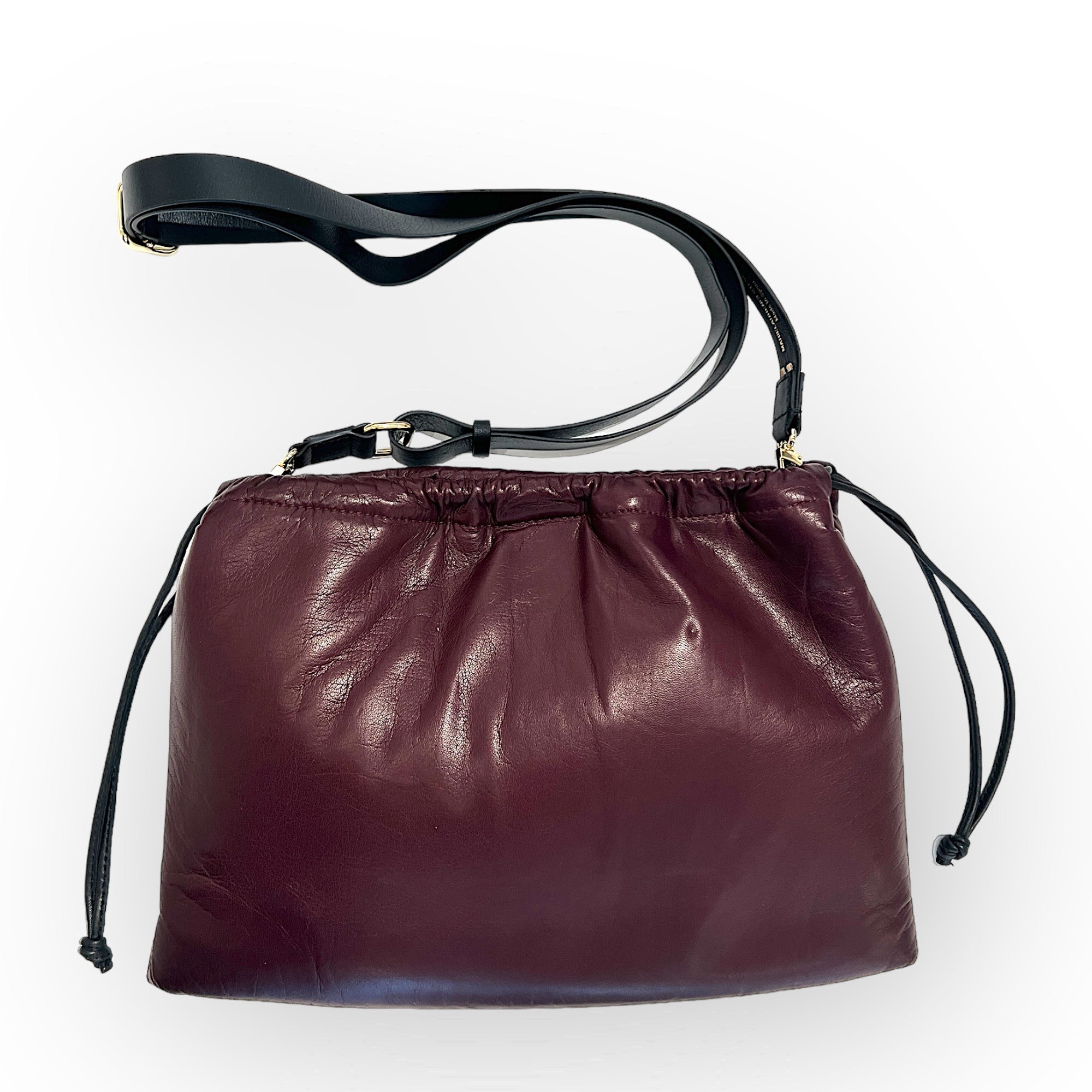Pochette à lien de serrage - String medium - Bordeaux profond et noir