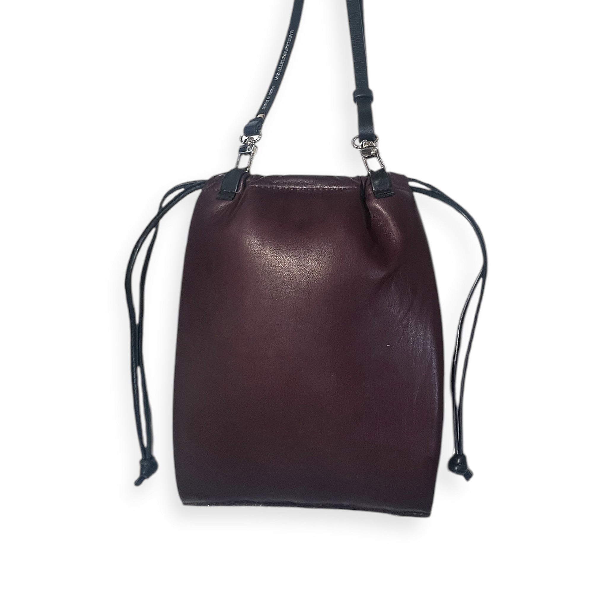 Pochette à lien de serrage - String micro - Bordeaux et noir