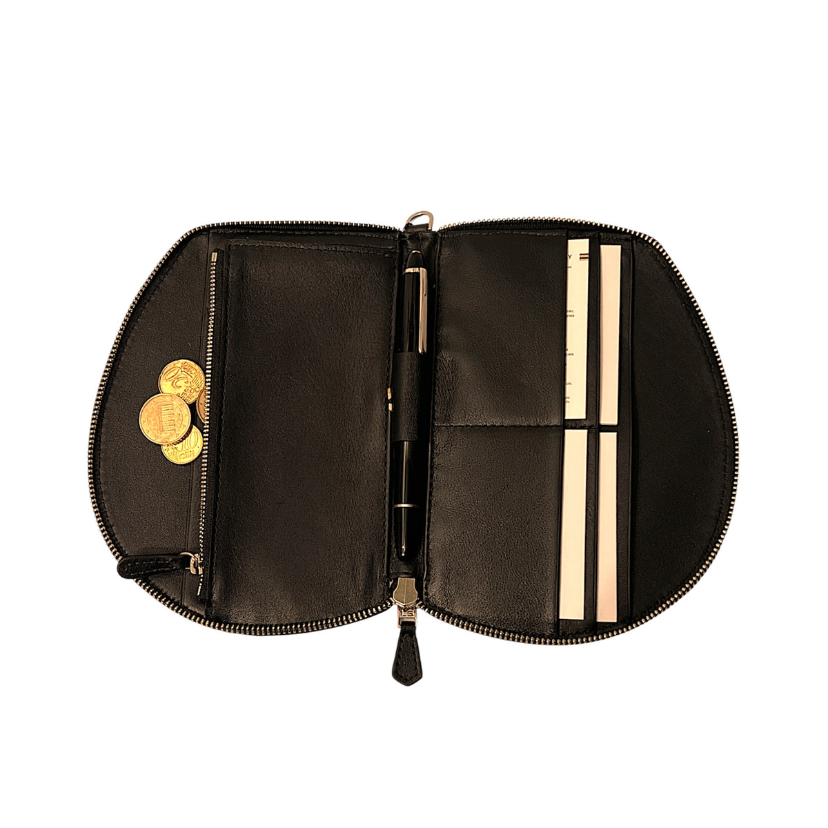 Pochette organisée - Pocket medium - Noir et finitions dorées