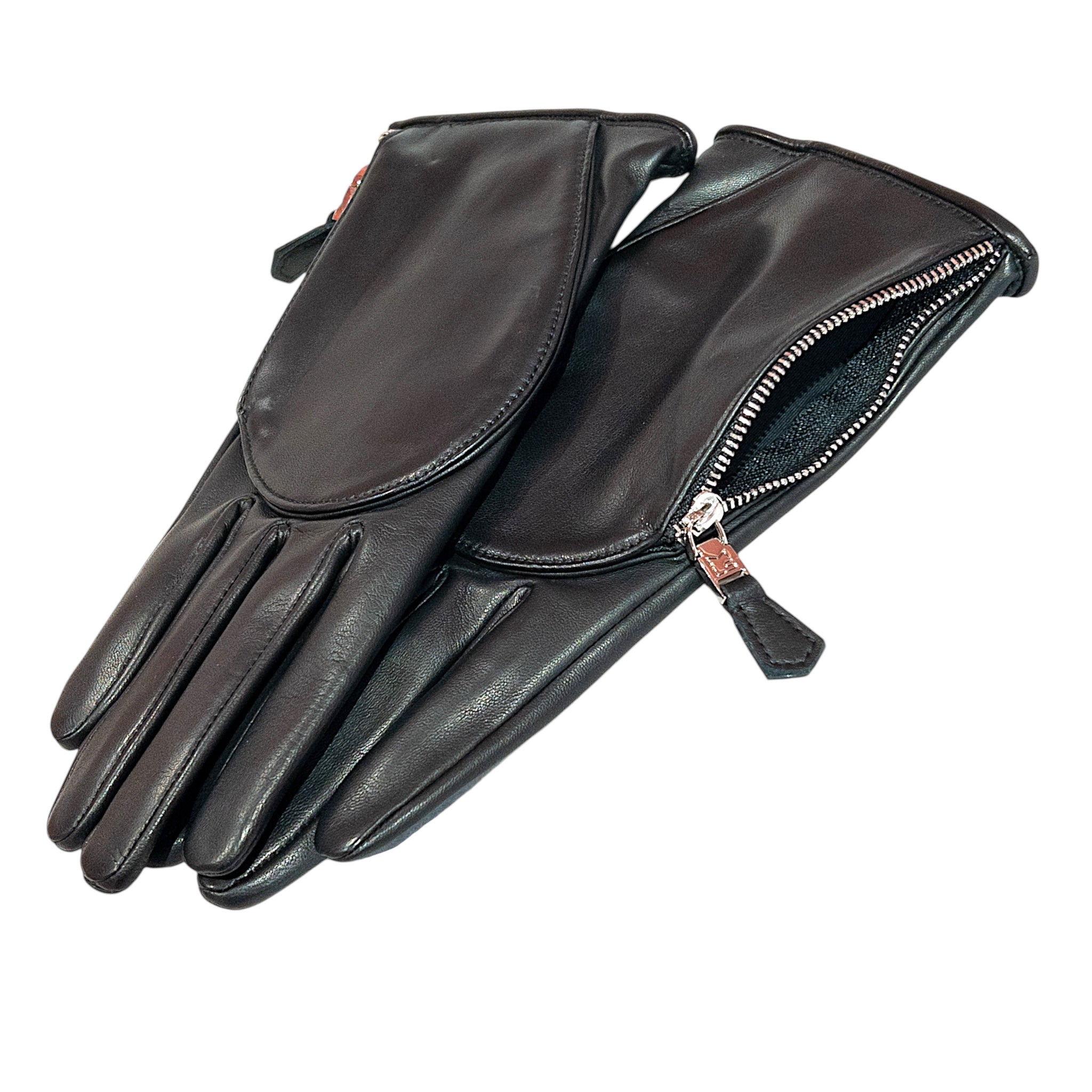 Pocket gloves - black with silver finish