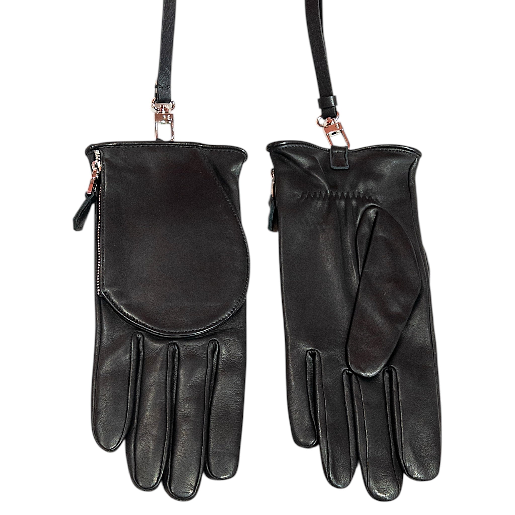 Pocket gloves - black with silver finish